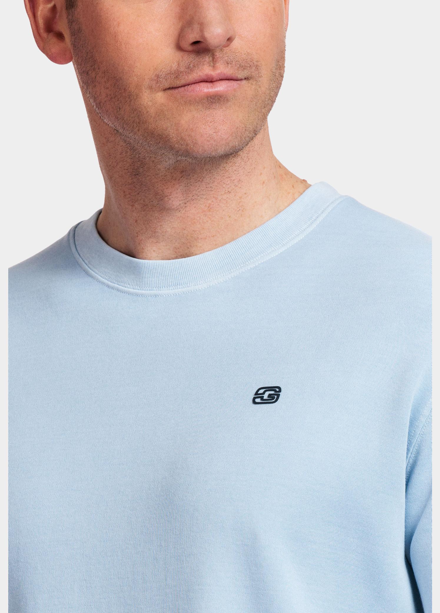 Giordano T-shirt heren Blauw T-shirt Jersey Garment Dye 415010/61