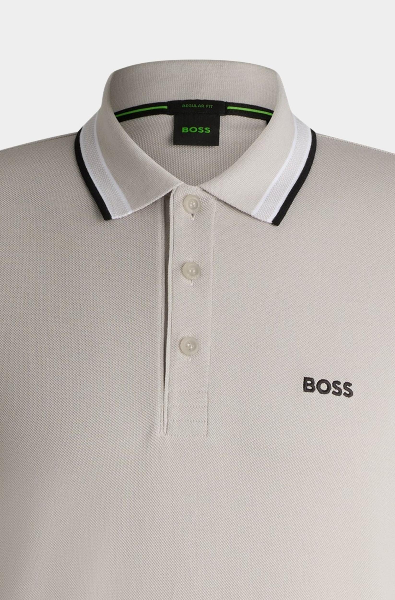 BOSS Green Polo korte mouw Grijs Paddy 10241663 01 50469055/070