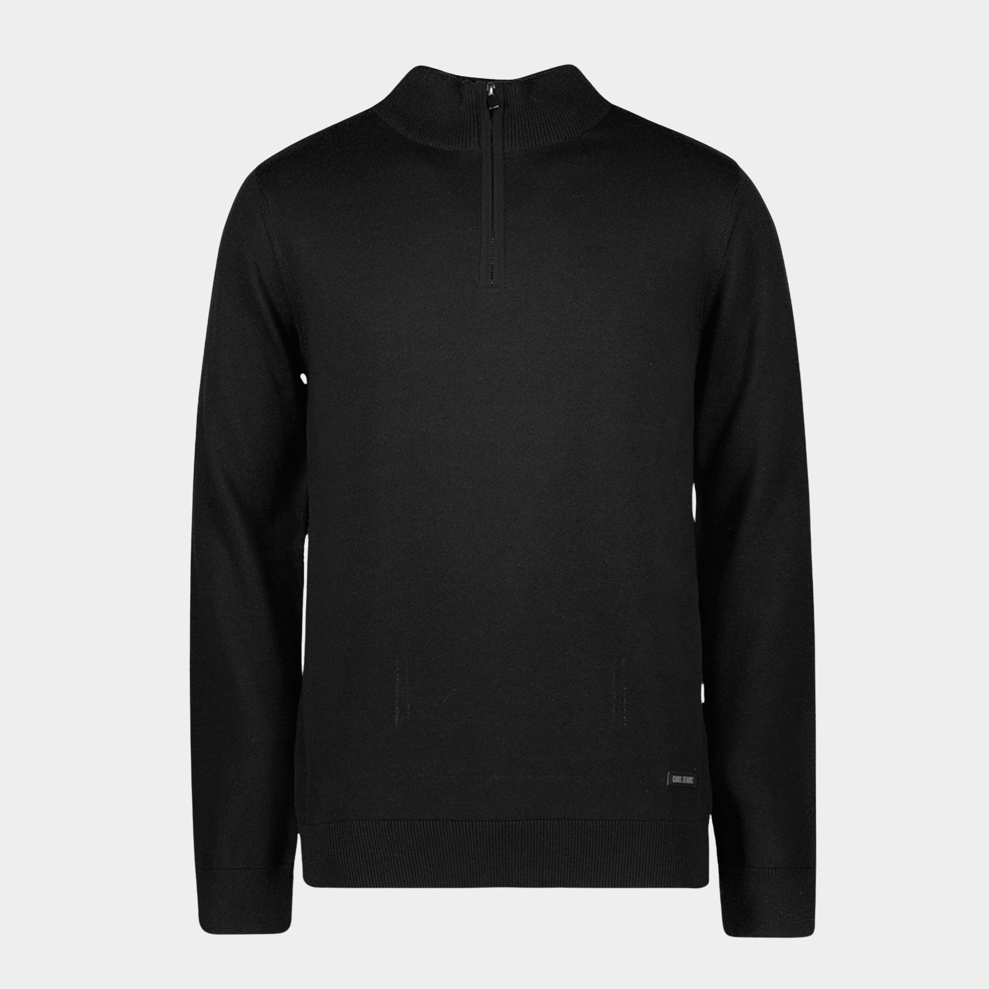 Cars Jeans Half Zip Zwart FYNO 69546/01