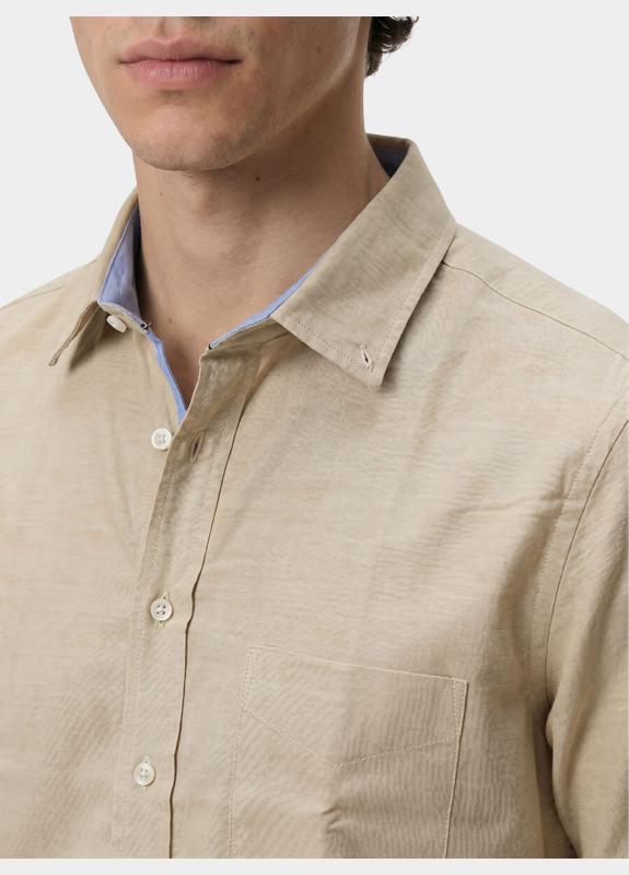 R.B. Boston overhemd korte mouw heren Wit Marshall SS Button Down 616670/81