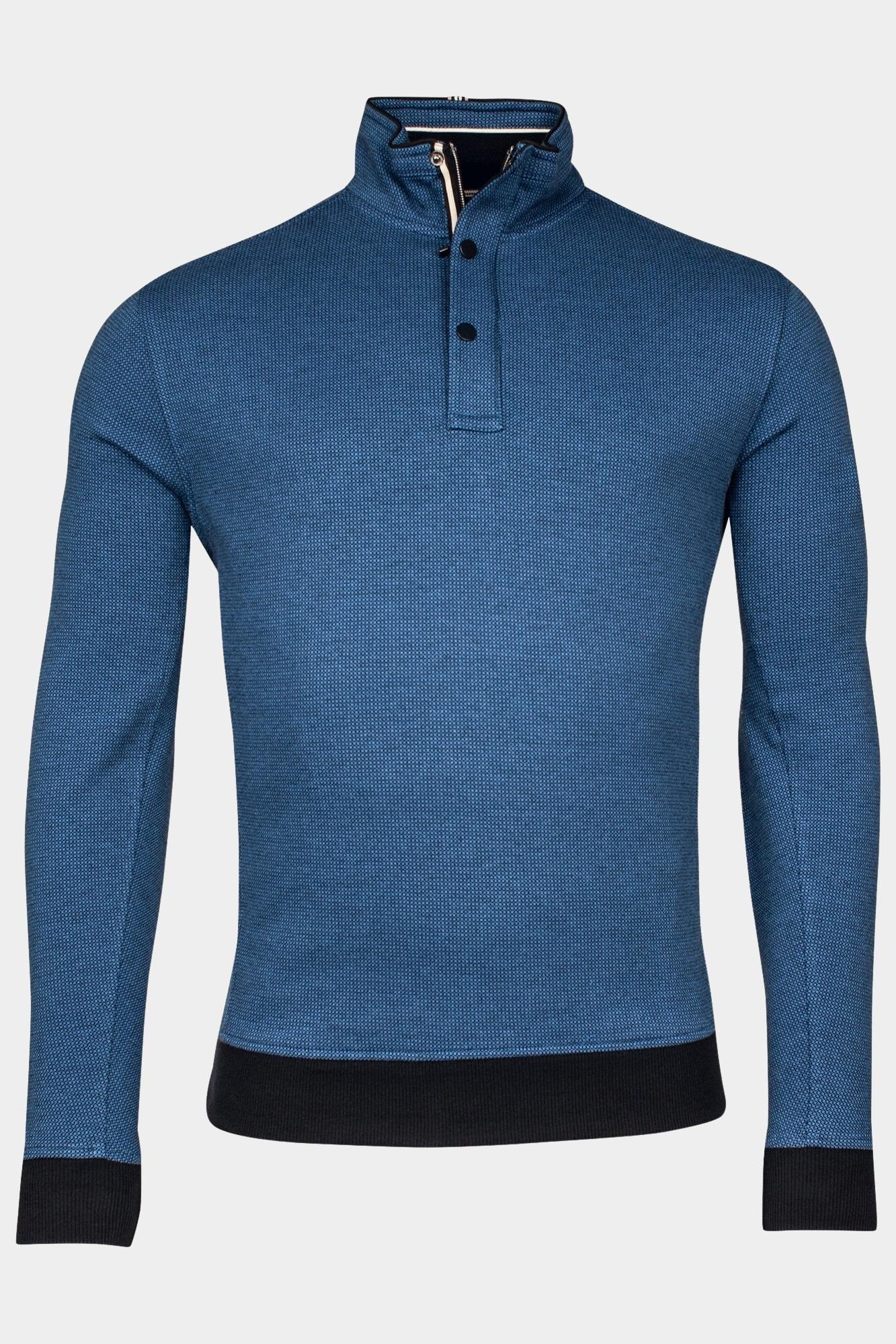 Baileys Half Zip Blauw Sweatshirt 1/2 zip All over 2 413135/60