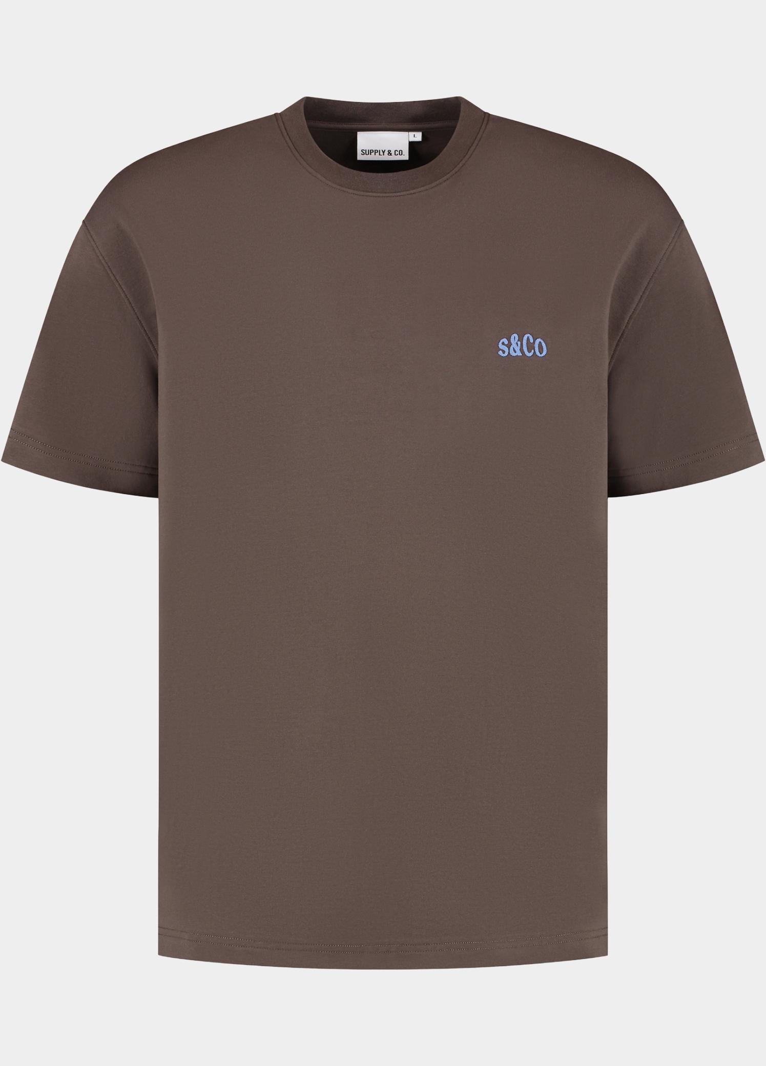 Supply & Co. T-shirt heren Bruin Omar T-shirt With Backprint SCO26318OM05/2004