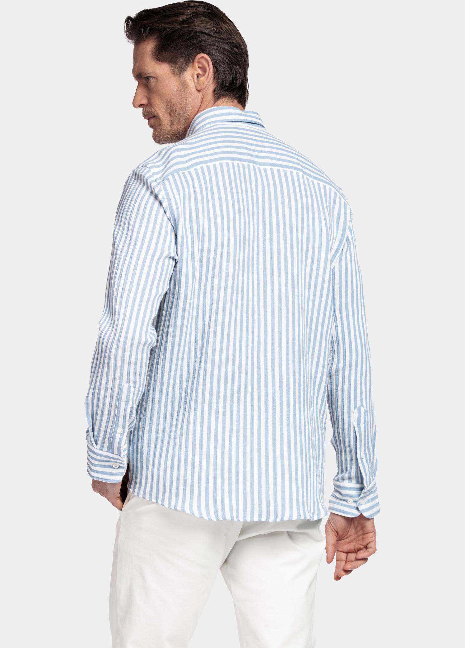 Giordano Overhemd heren Blauw Dino Long Sleeve Button Down 617124/62