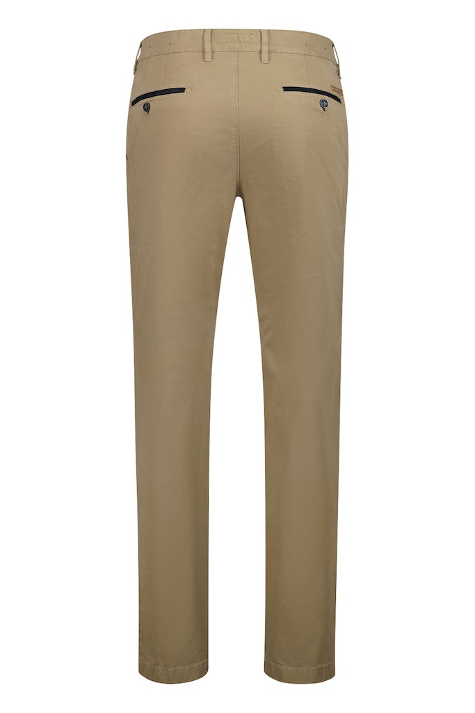 Gardeur Katoenen Broek Beige Hose Flatfront Modern Fit BENNY-3 416861/1017