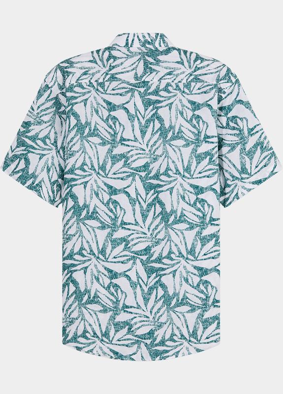 Olymp overhemd korte mouw heren Groen Casual 408612/88
