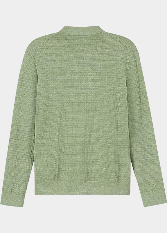 Olymp Polo lange mouwen heren Groen  532584/41