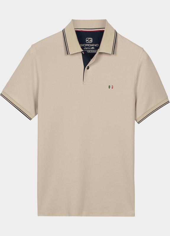 Giordano Polo heren Wit Nico Signature Polo SS Two-Pl 616587/81