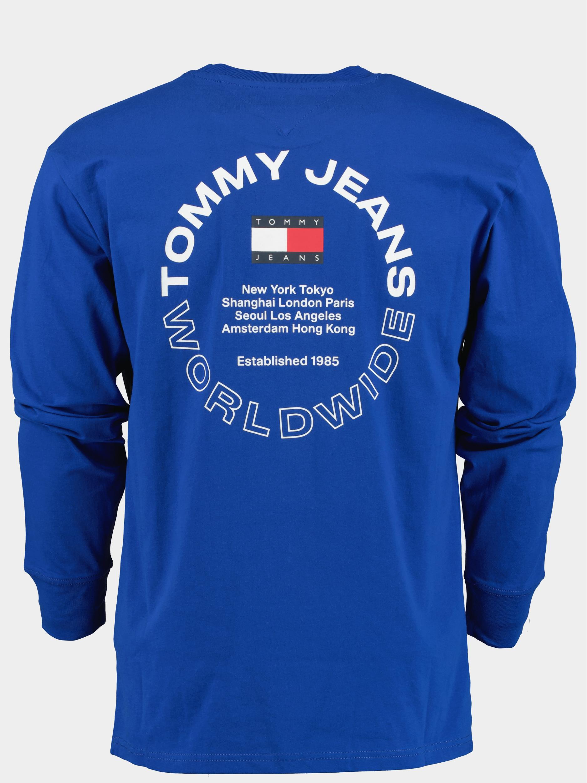Tommy Jeans T-shirt lange mouw Blauw TJM L/S CLSC Circle Entry Tee DM0DM17713/C66