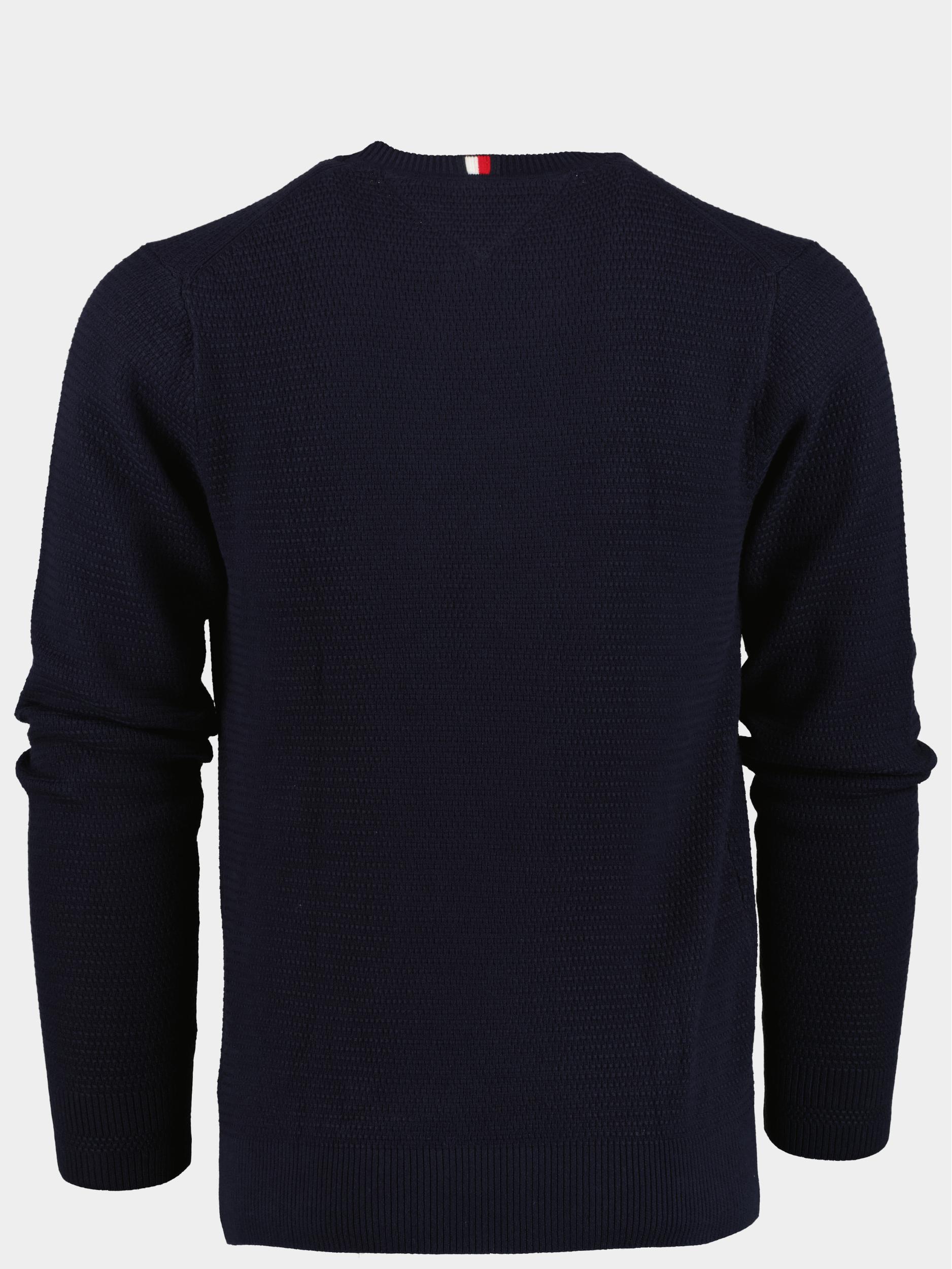 Tommy Hilfiger Sweater Blauw Interlaced structure MW0MW31576/DW5