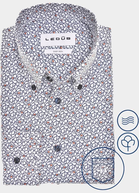 Ledub Business hemd lange mouw Wit  0701970/914-000-000