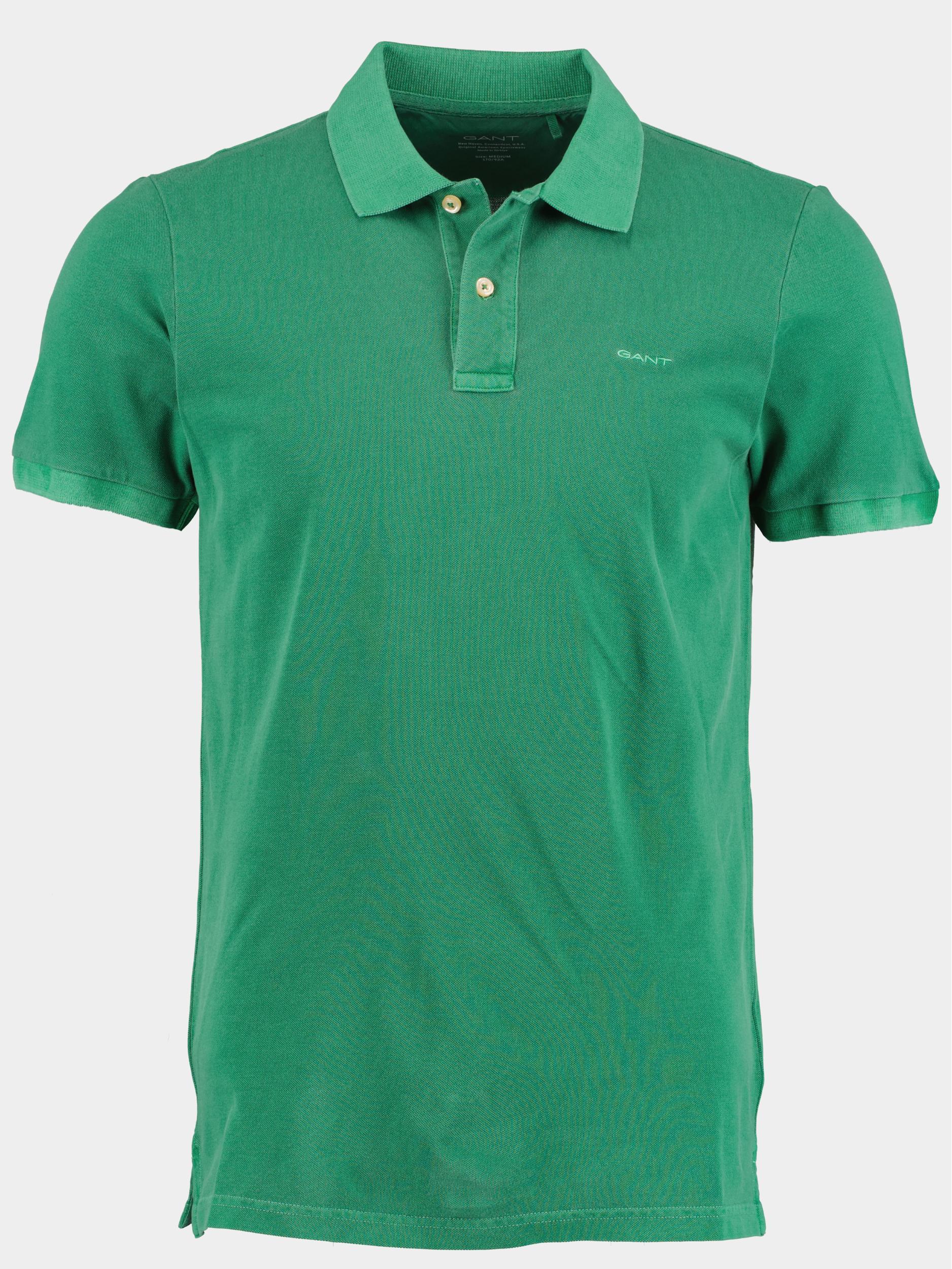 Gant Polo korte mouw Groen Sunfaded Pique SS Rugger 2043005/317