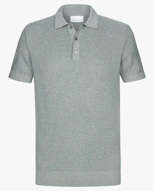 Profuomo Polo korte mouw Groen  Knitted PPWD10005D/Z2