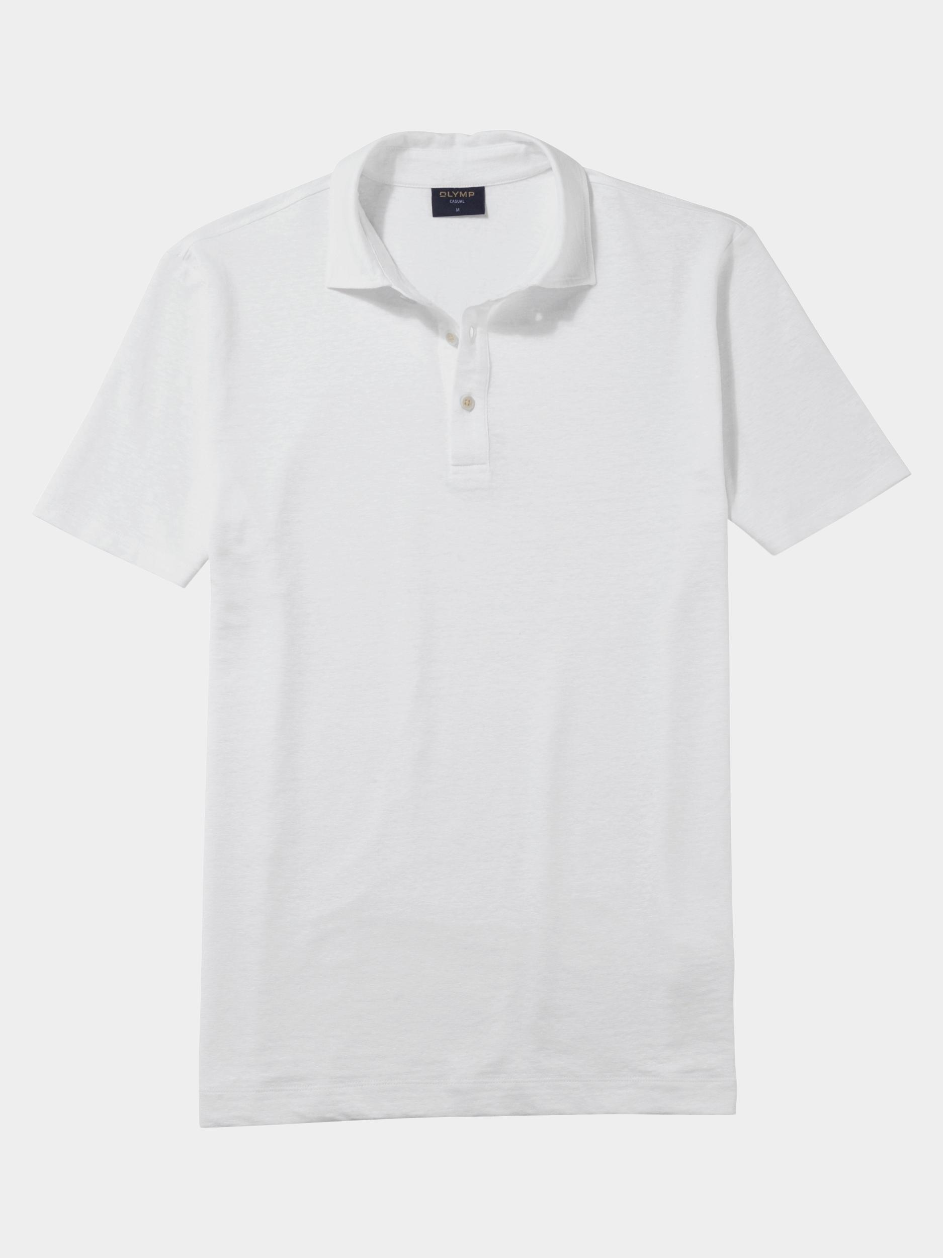 Olymp Polo korte mouw Wit Linen Polo 542952/00
