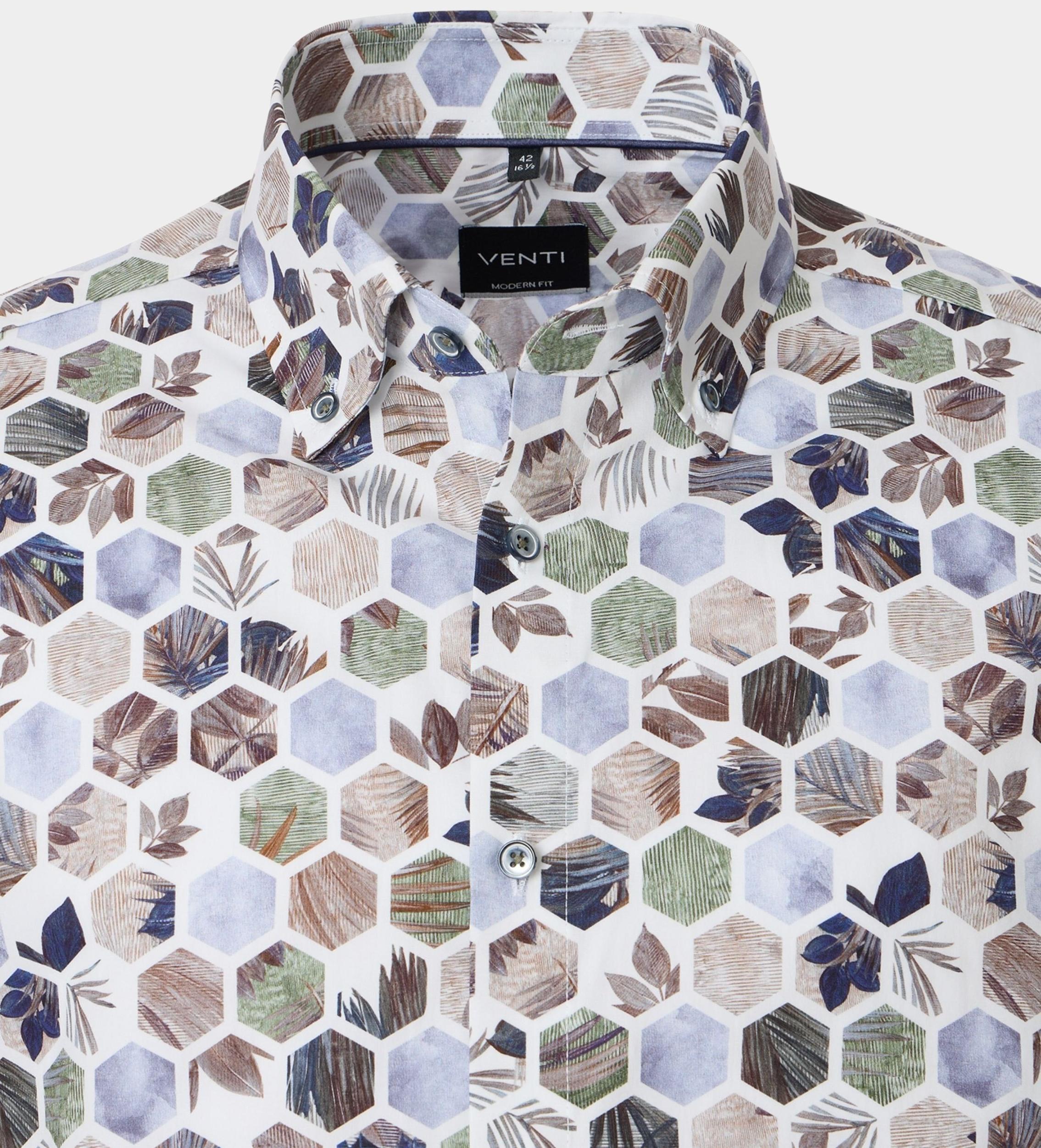 Venti Business hemd lange mouw Blauw B.D. Modern Fit 154411700/100