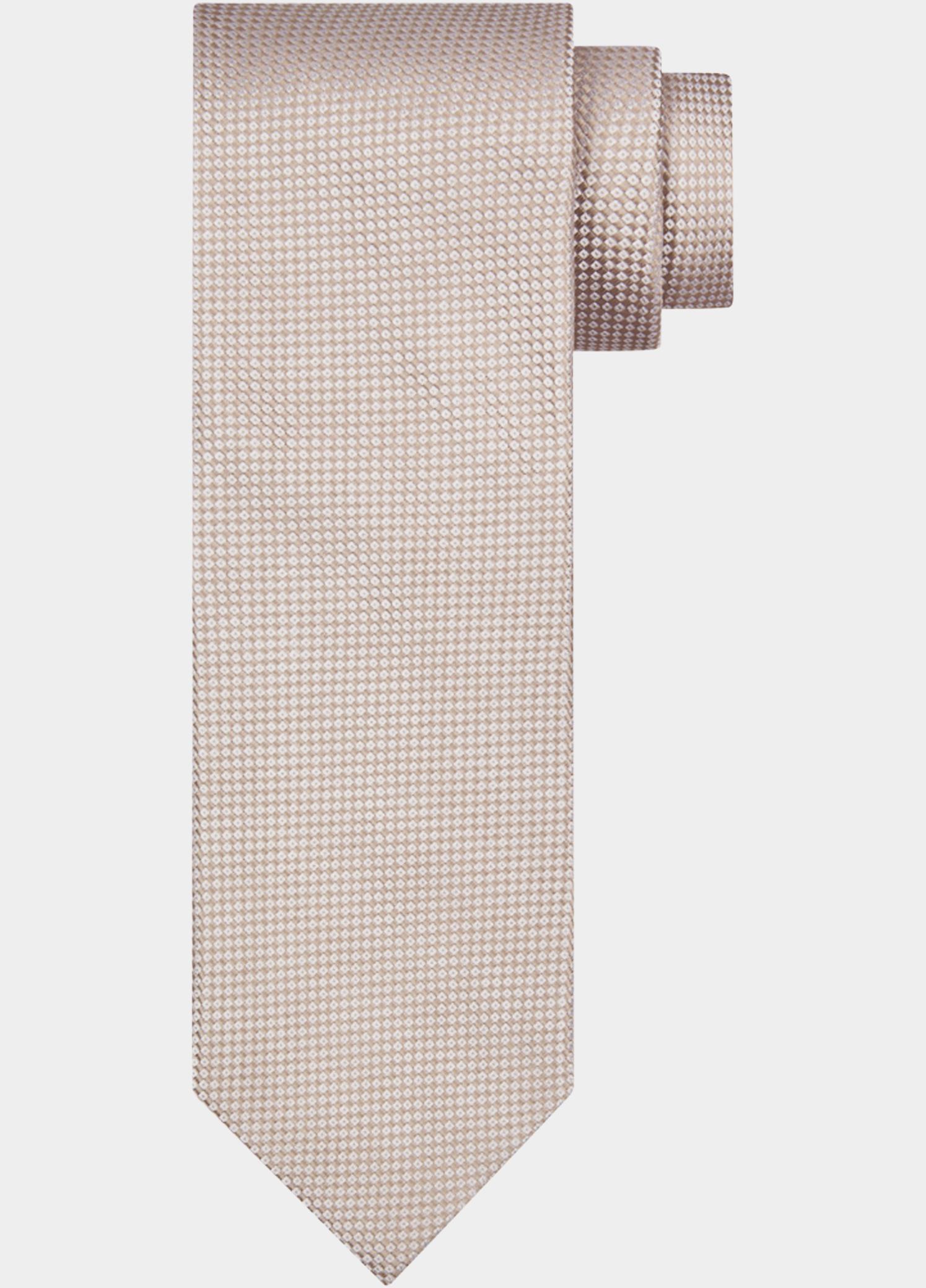 Profuomo Stropdas Beige TIE SILK WOVEN BEIGE PPWA10072/B