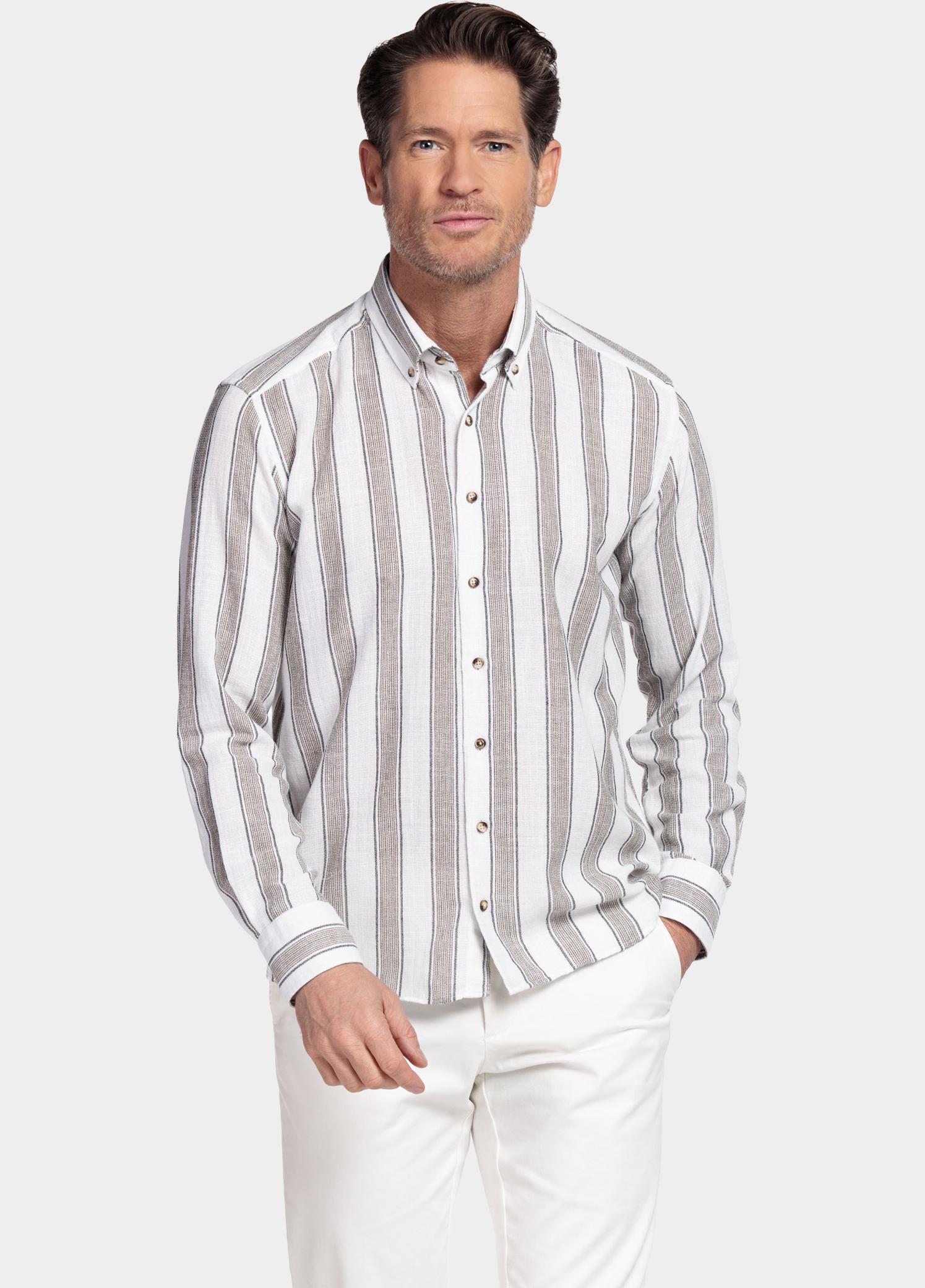 Giordano Overhemd heren Bruin Loretto Long Sleeve Button Do 617826/80