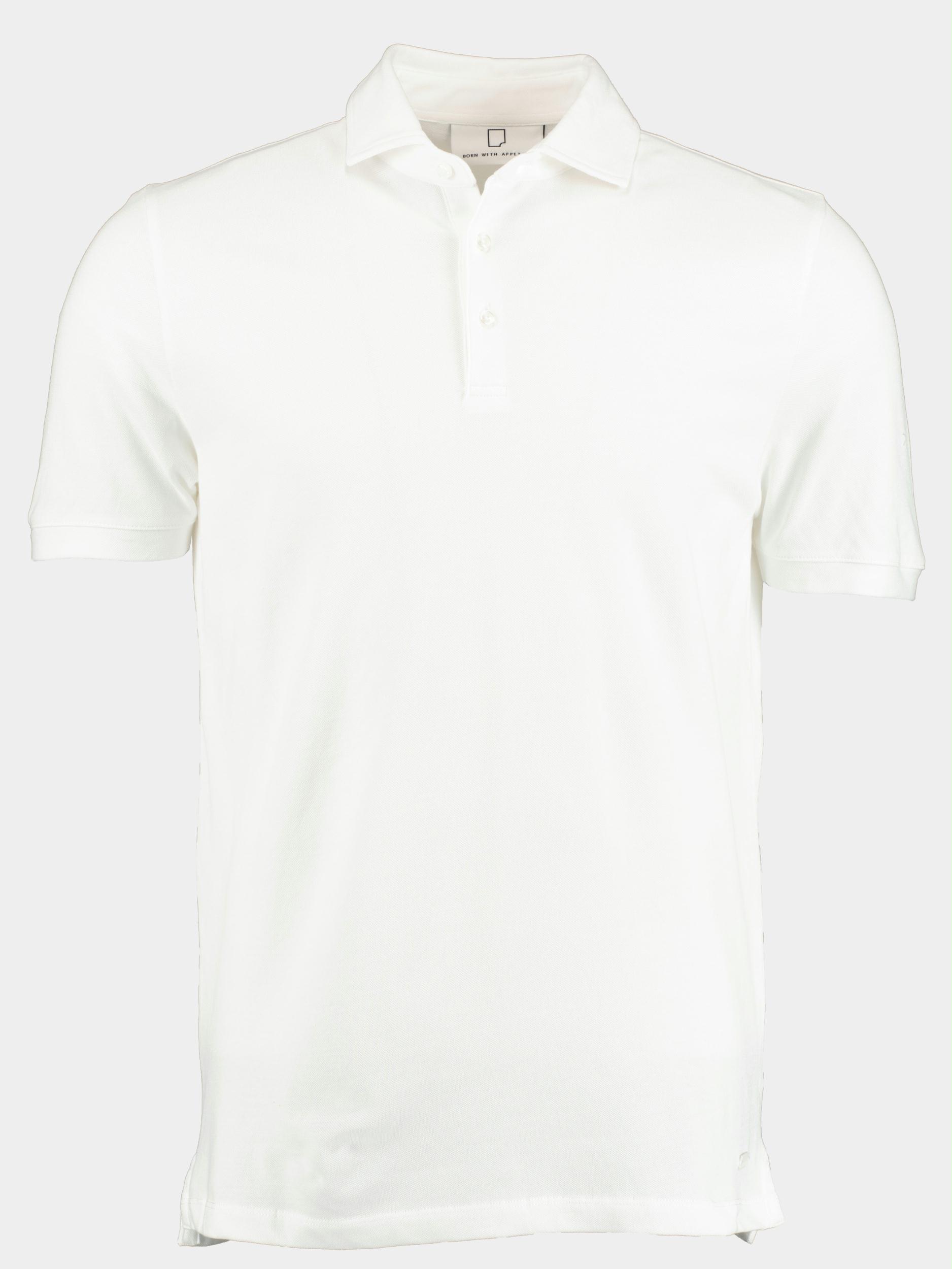 Born With Appetite Polo korte mouw Wit Arto Polo Fine Pique Plain 23108AR22/100 white