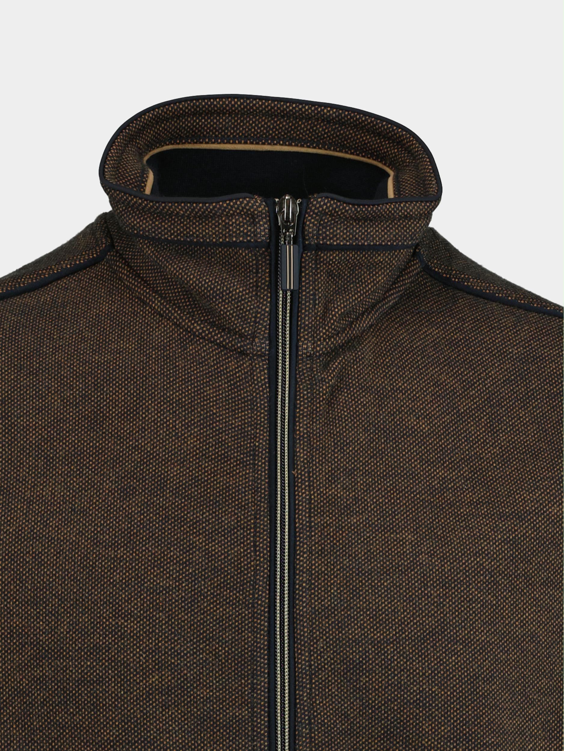 Baileys Vest Bruin Sweat cardigan zip 222230/507
