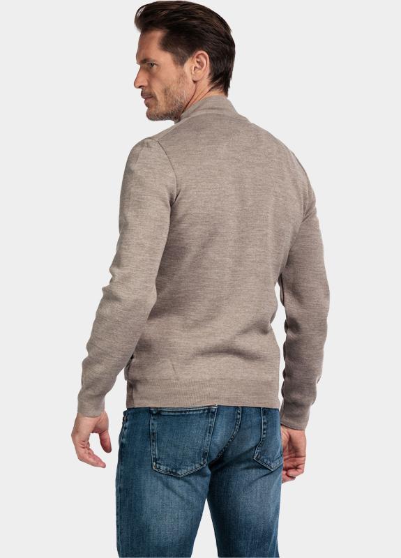 Baileys Vest Bruin Cardigan Zip  Front Body slig 522080/865