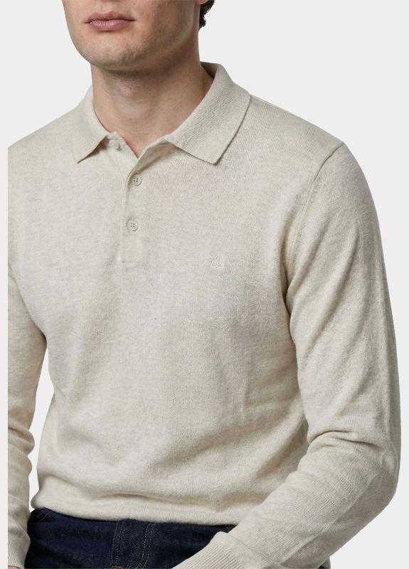 Scotland Blue Polo lange mouwen heren Grijs Plince Polo Pull SPE26105PL07SB/2501