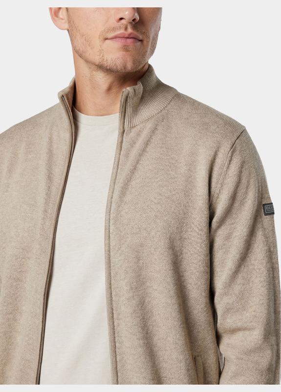 Baileys Vest heren Beige Cardigan Zip 612080/86