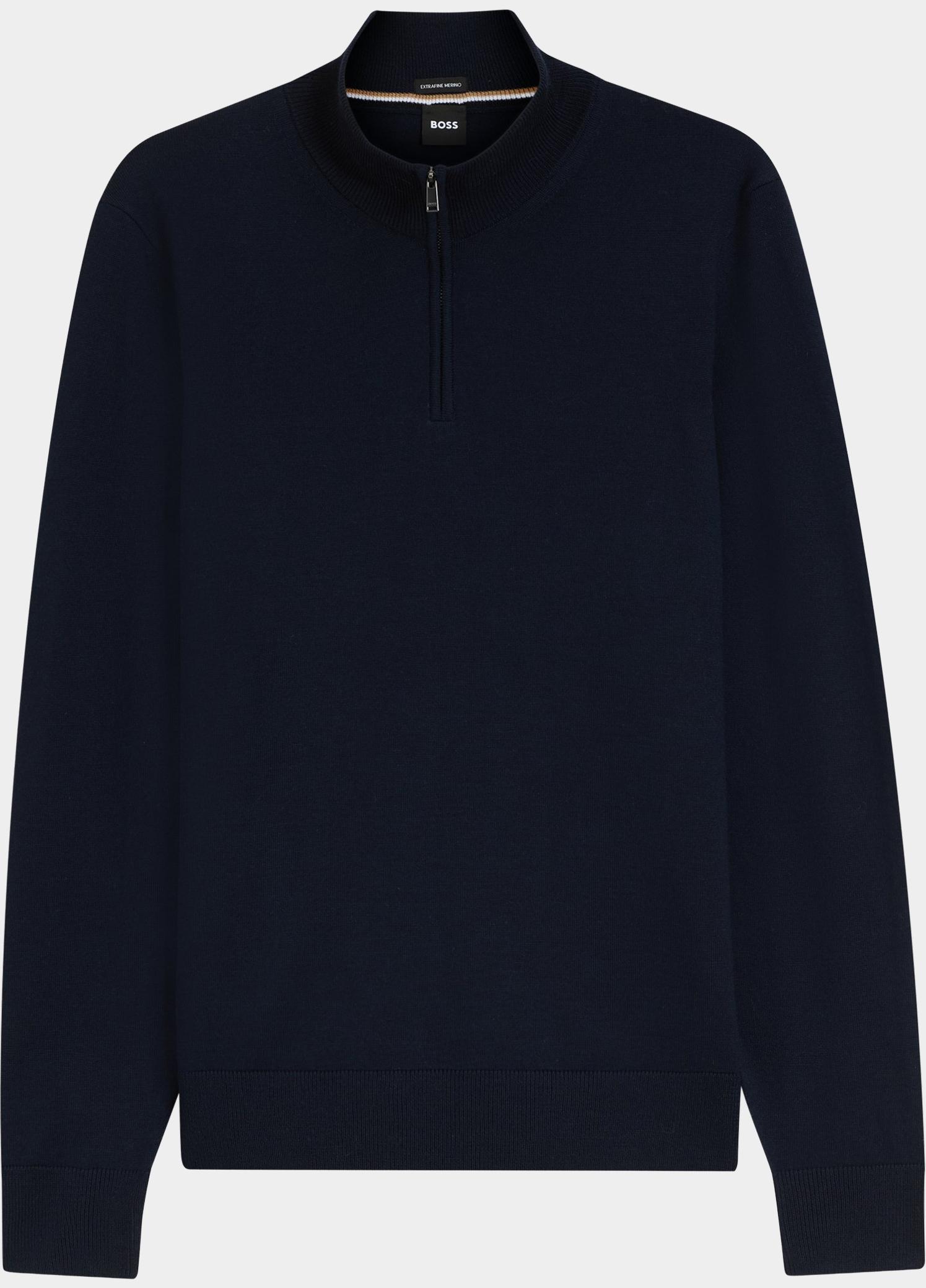 BOSS Black Half Zip Blauw H-Ebenji 10280687 01 50565499/404