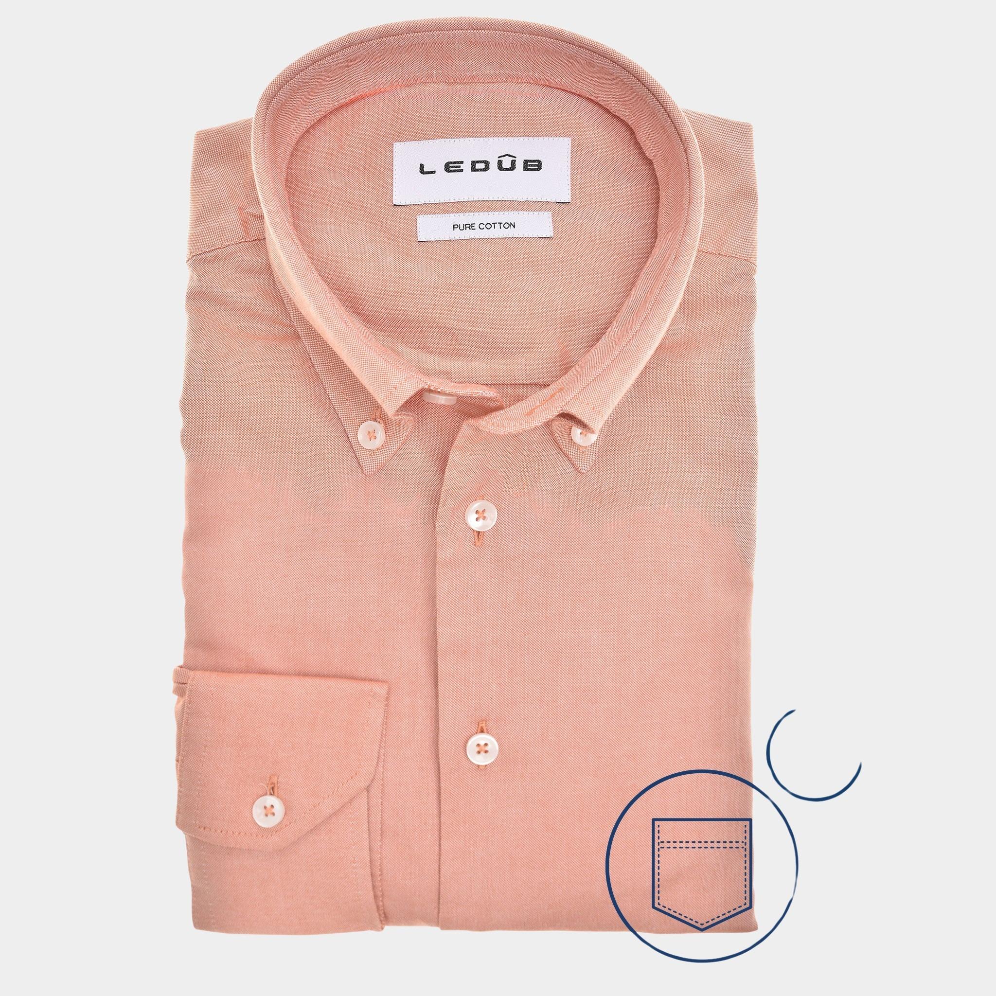 Ledub Business hemd lange mouw Oranje  0142877/840-000-000