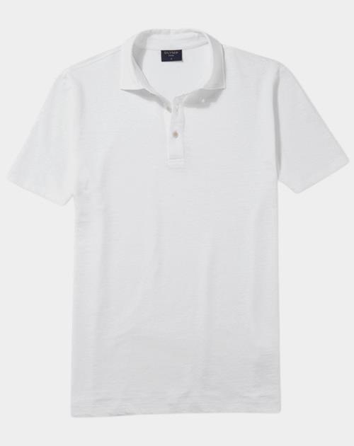 Olymp Polo korte mouw Wit Linen Polo 542952/00