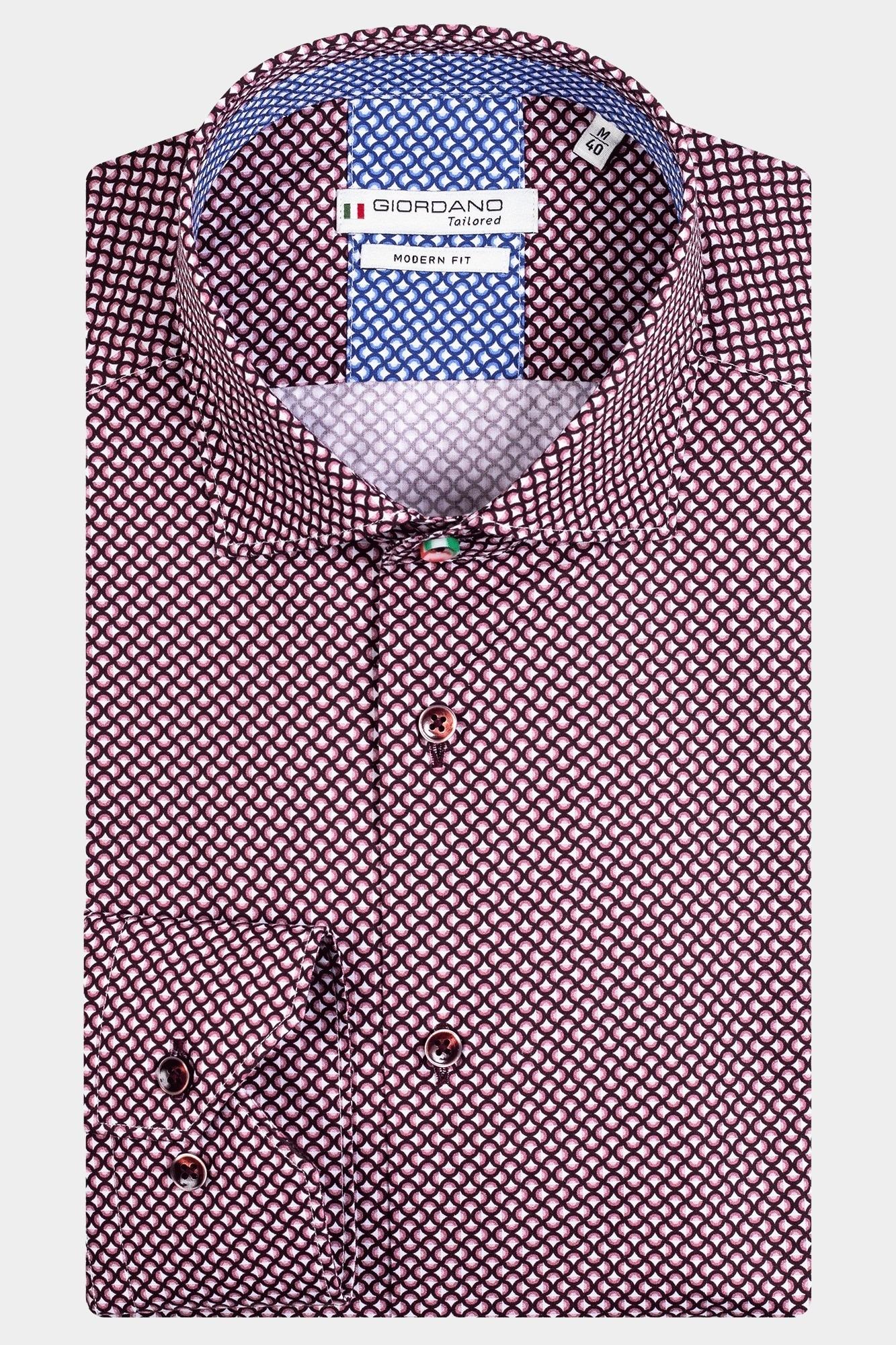 Giordano Casual hemd lange mouw Rood Maggiore, LS Semi Cutaway Gra 327843/30