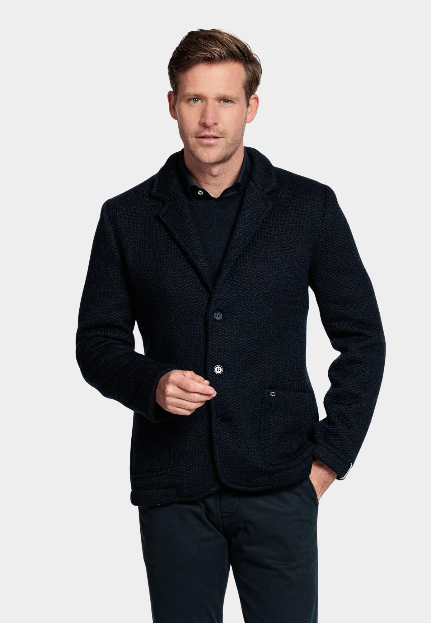 Giordano Blazer Blauw Blazer vest Como Chunky Knit 322623/60