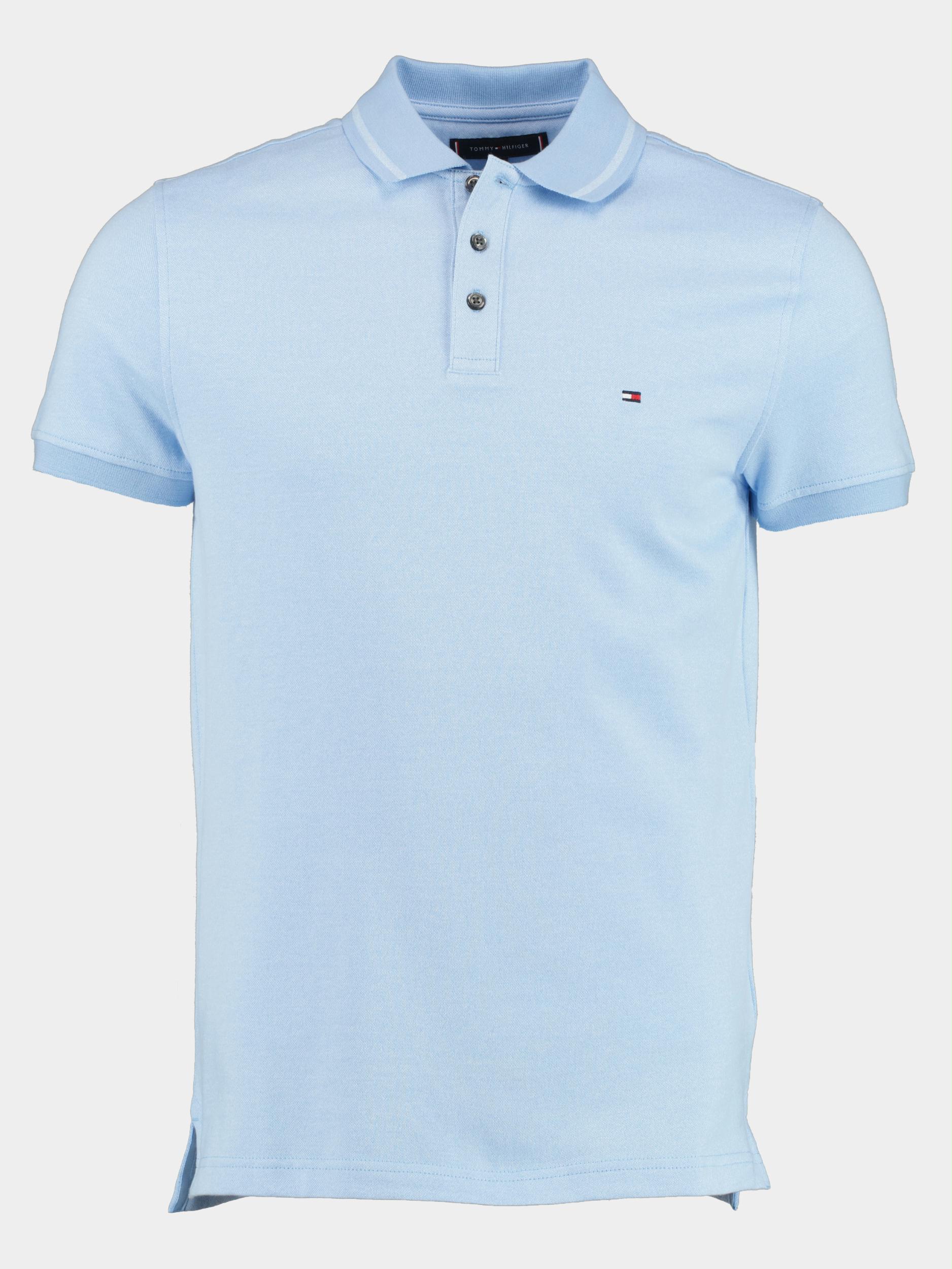 Tommy Hilfiger Polo korte mouw Blauw Pretwist mouline tip MW0MW30780/C1Z