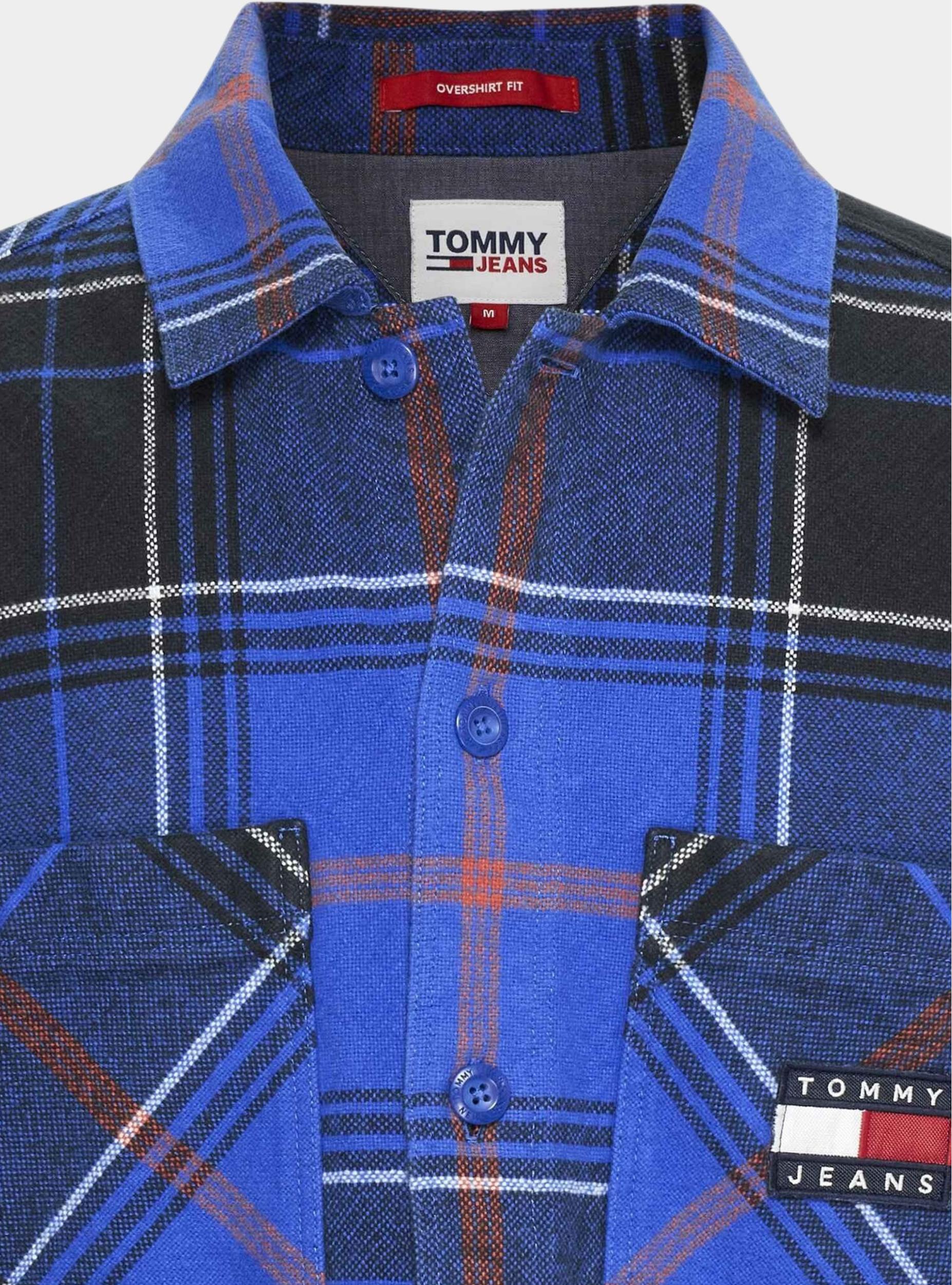 Tommy Jeans Casual hemd lange mouw Blauw TJM Brushed Check Overshirt DM0DM17254/C66