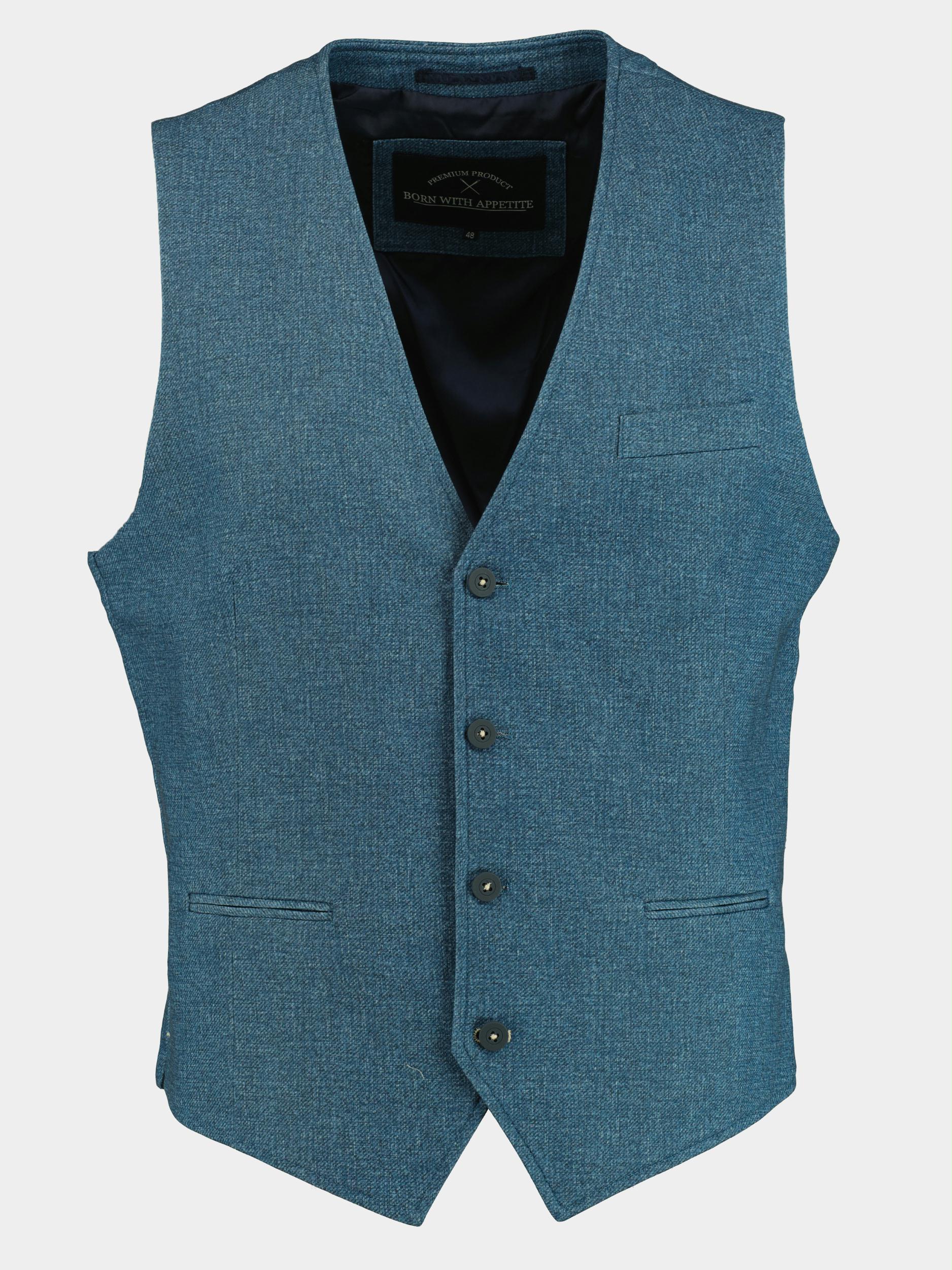 Born With Appetite Gilet Blauw Kris Waistcoat 20111KR45/290 navy