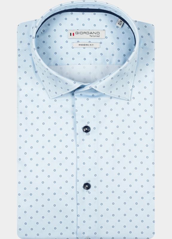 Giordano Overhemd heren Blauw Maggiore Long Sleeve Semi Cut 617860/60