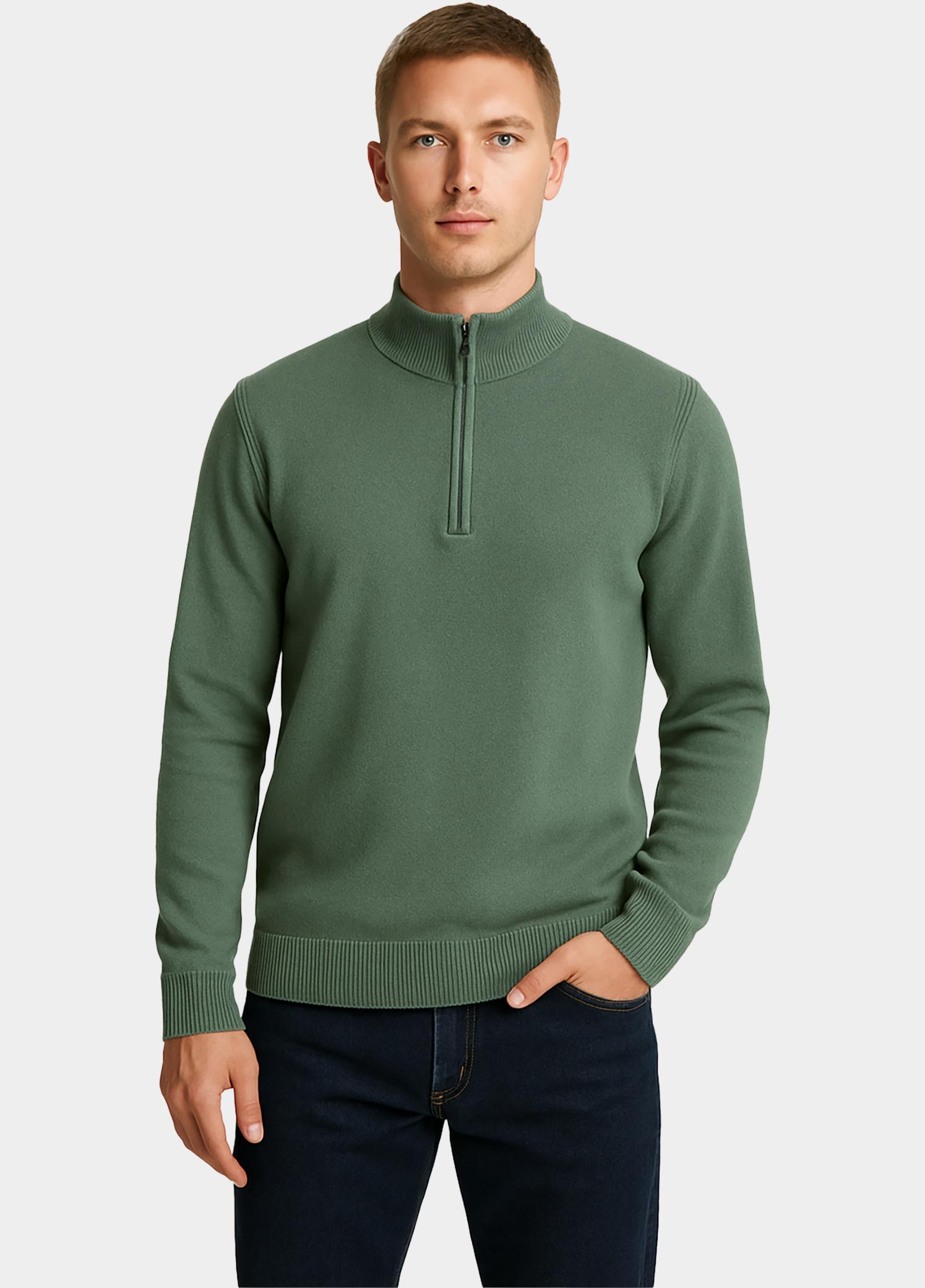 Cars Jeans half zip sweater heren Groen Symor 63865/44