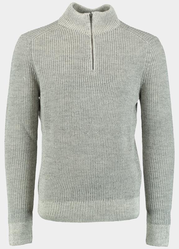 Bos Pullover Beige Half Zip grof 4356225/158A