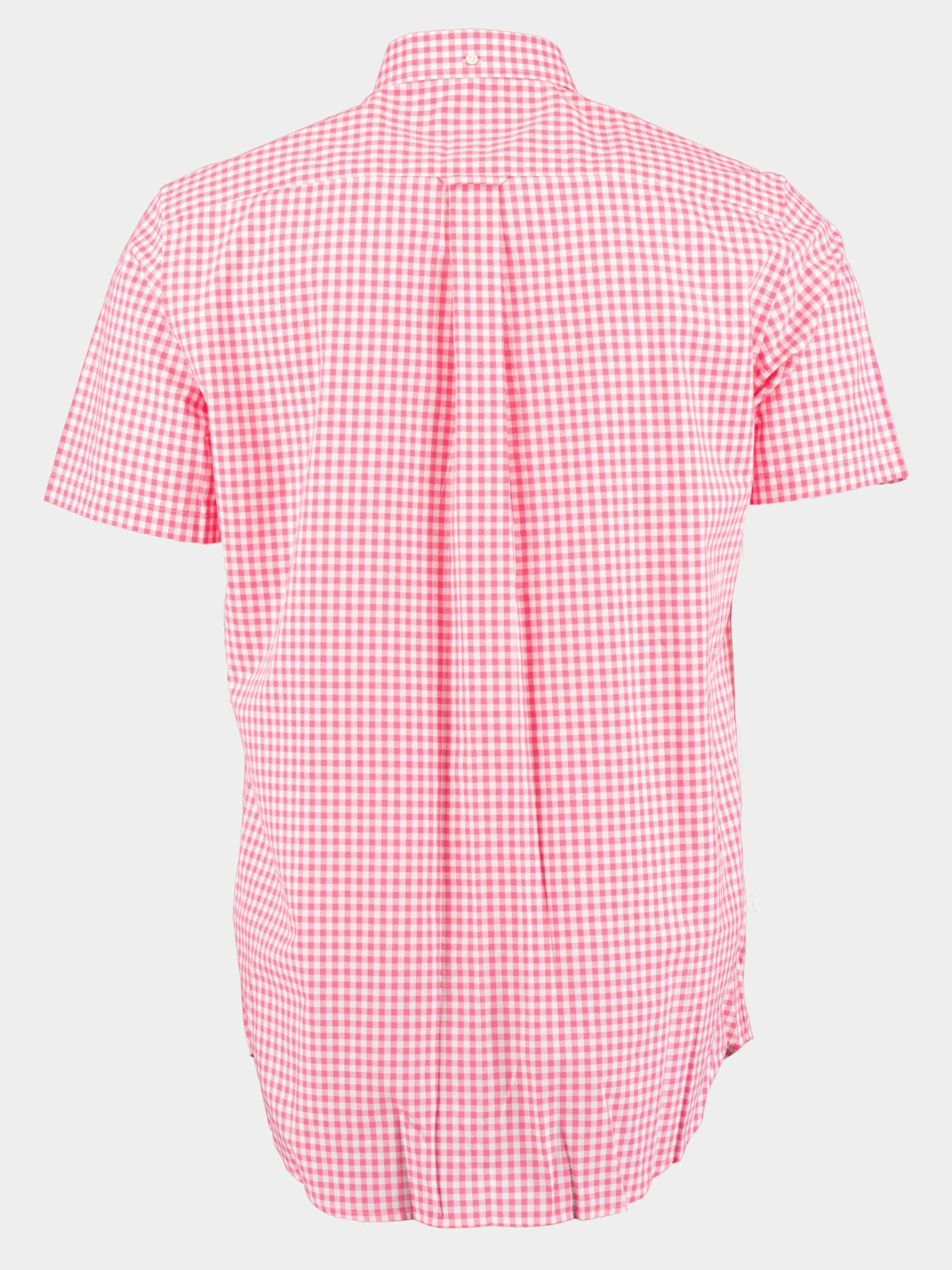 Gant Casual hemd korte mouw Roze Reg Broadcloth Gingham SS BD 3046701/606