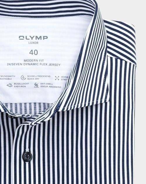 Olymp Business hemd lange mouw Blauw 1232/84 Hemden 123284/18