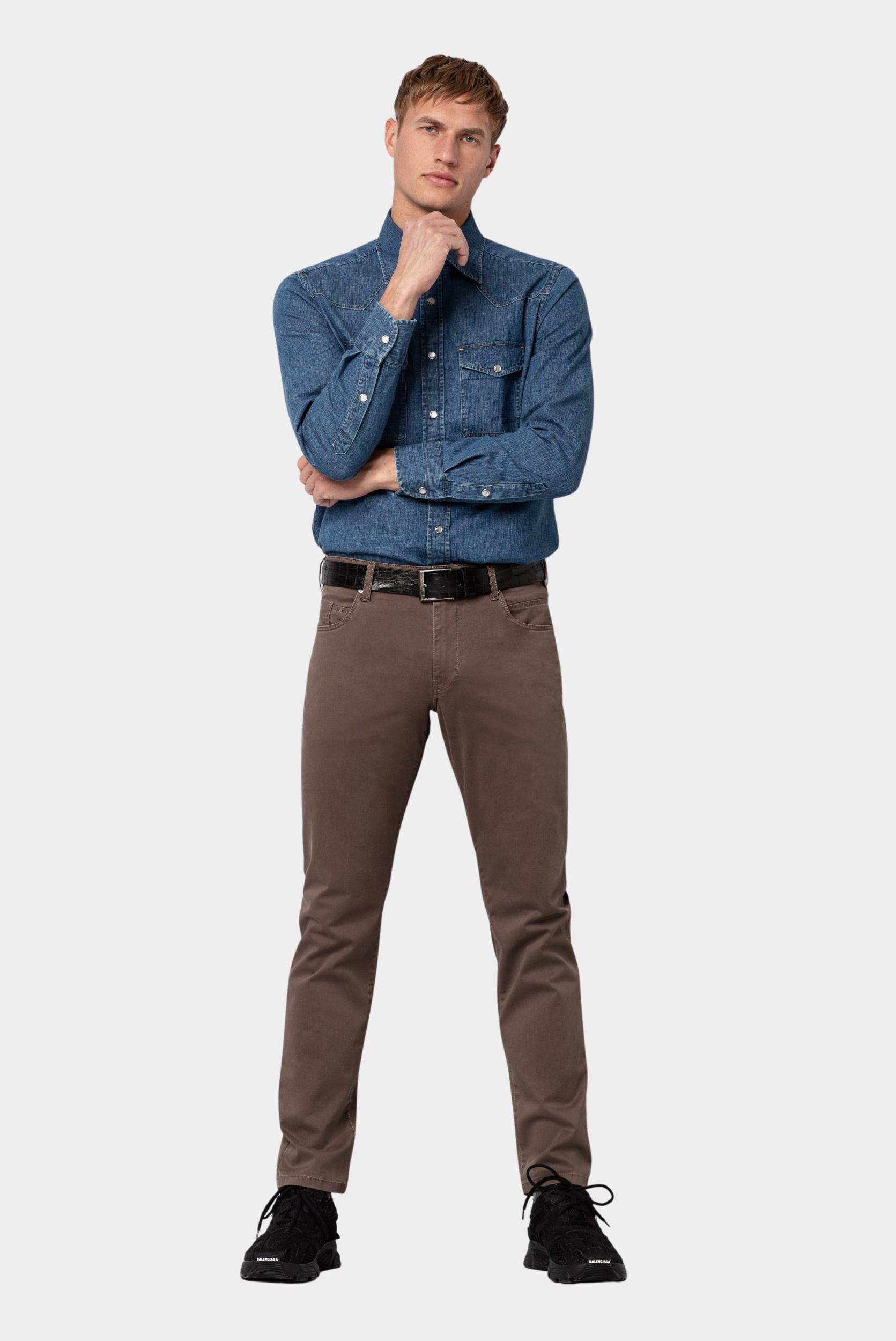 Meyer Katoenen Broek Bruin SLIM Art.9-6106 3619610600/36