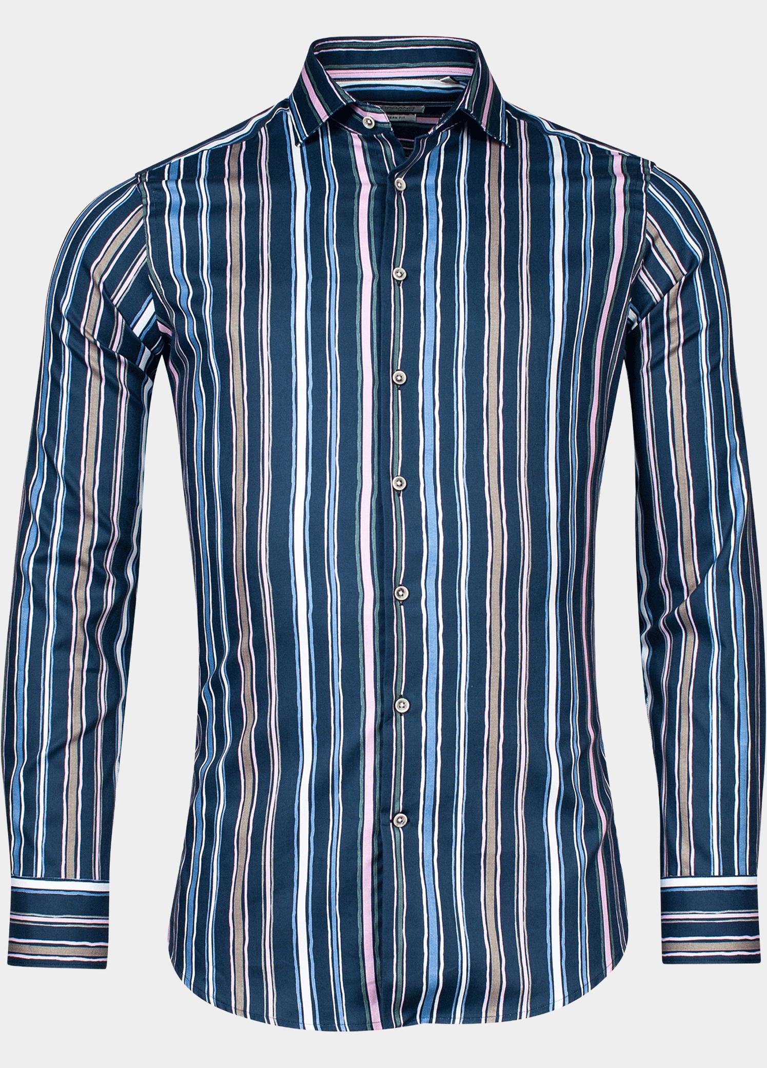 Giordano Overhemd heren Blauw Maggiore, LS Semi Cutaway Wat 417832/60