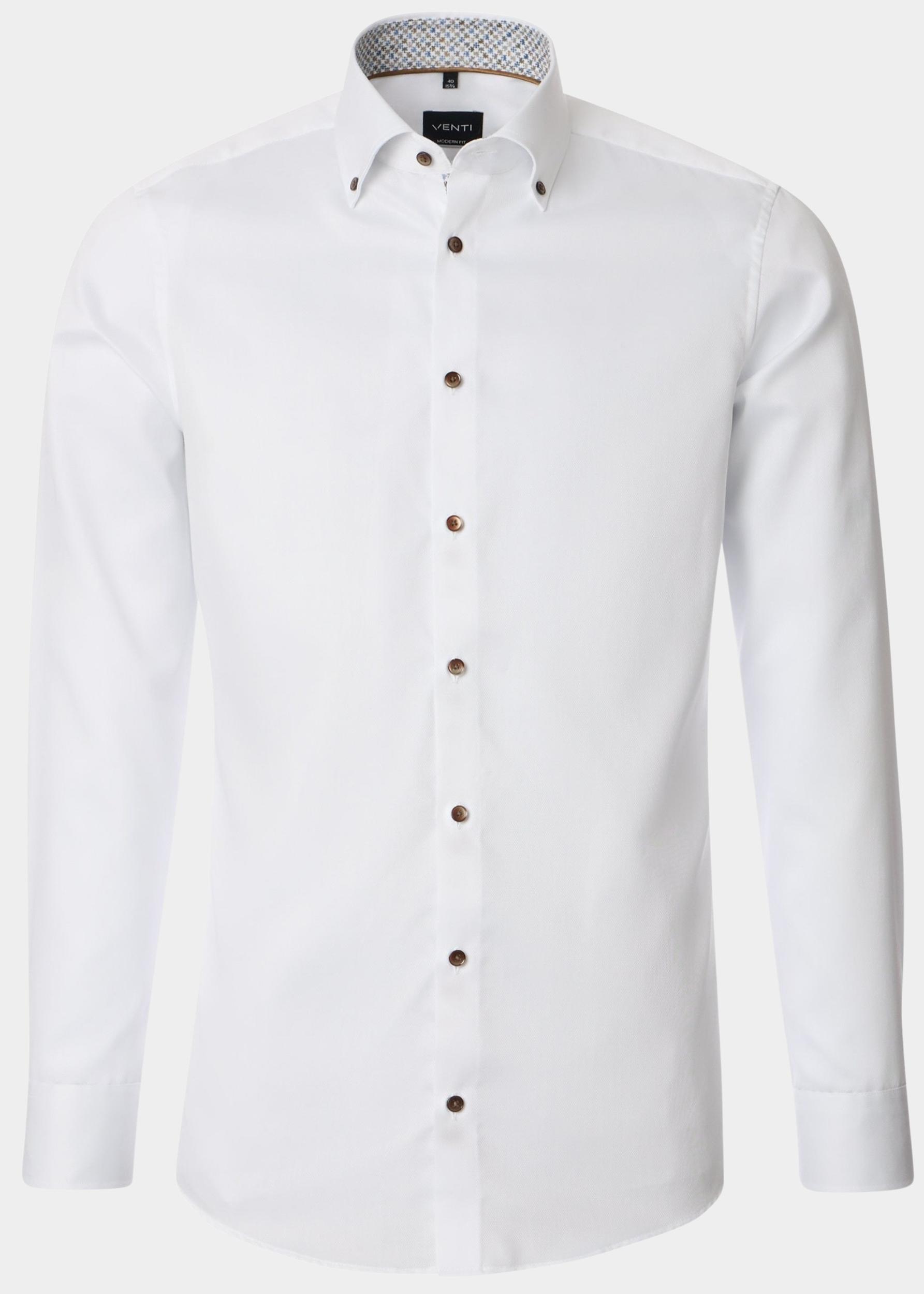 Venti Business hemd lange mouw Wit B.D. Modern Fit 144323200/000