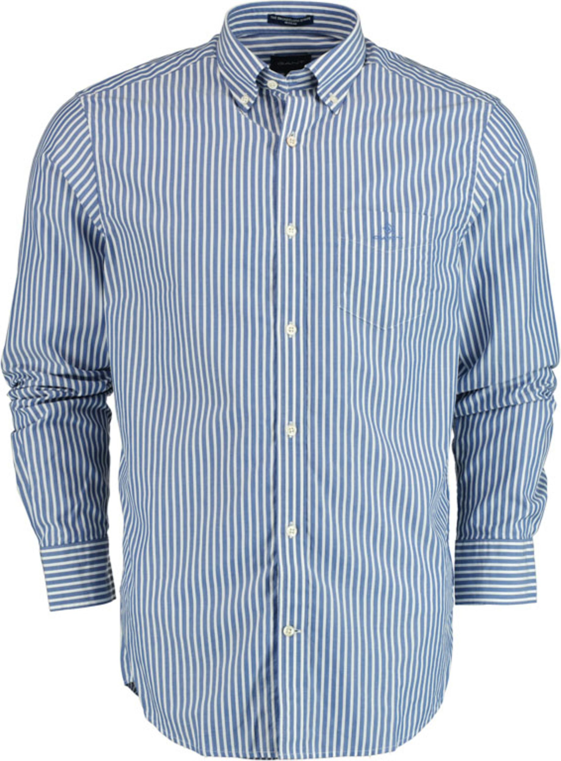 Gant Casual hemd lange mouw Blauw Reg Broadcloth Stripe BD 3062000/436