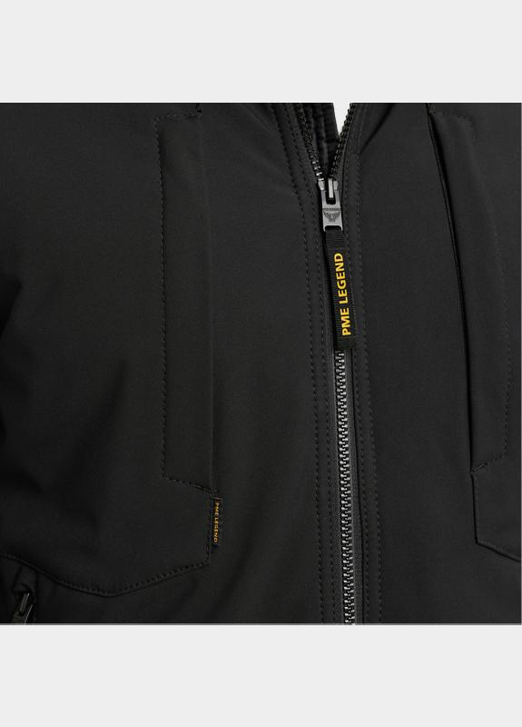 PME Legend Softshell Zwart Semi long jacket HAWKDOWN Sof PJA2409140/999