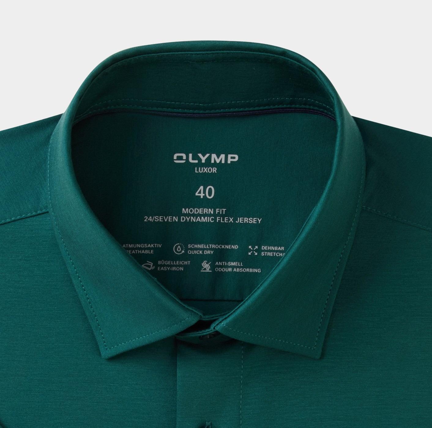Olymp Business hemd korte mouw Groen Luxor 24/Seven 120262/49