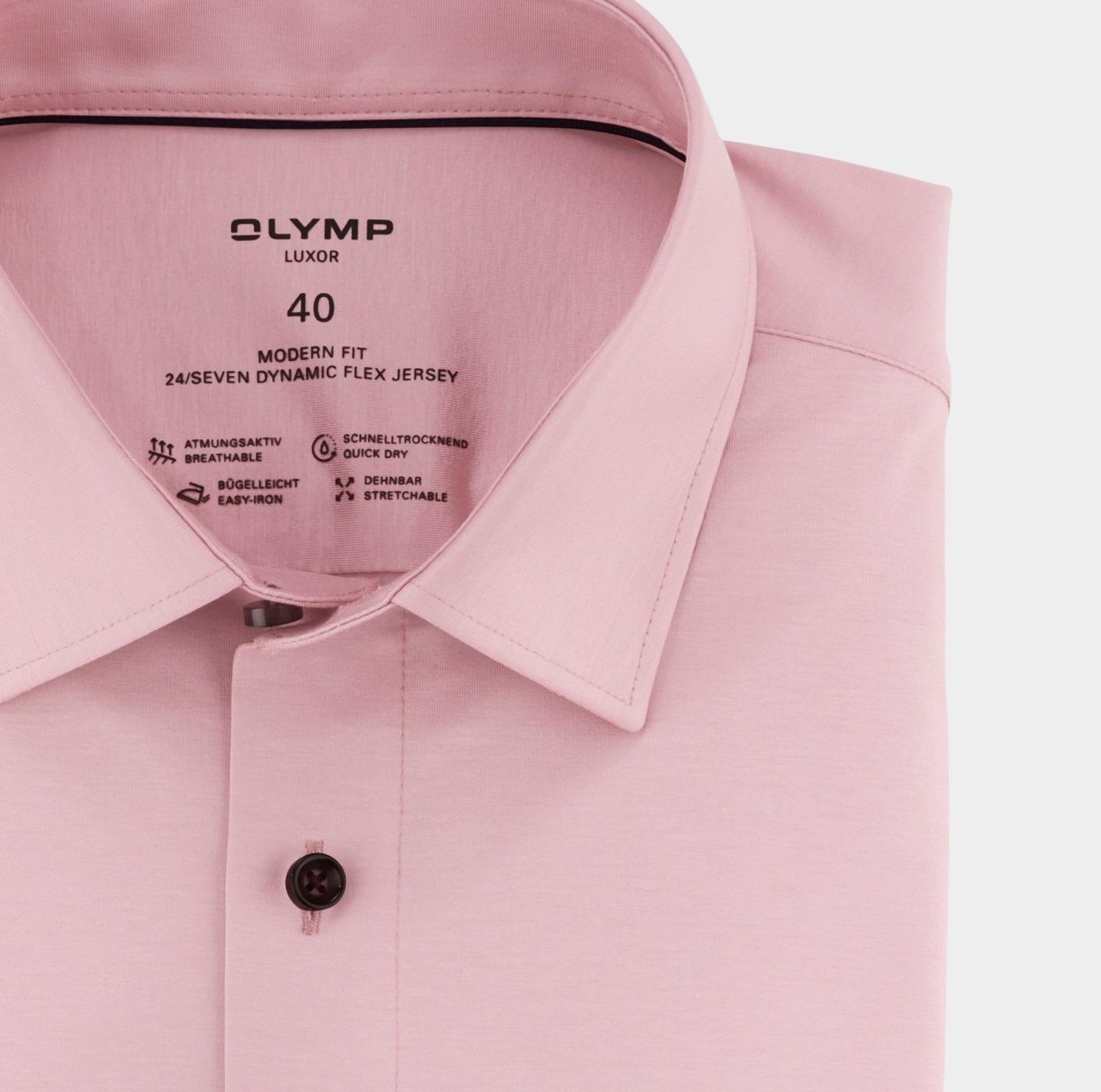 Olymp Business hemd lange mouw Roze Luxor 24/Seven 120264/93