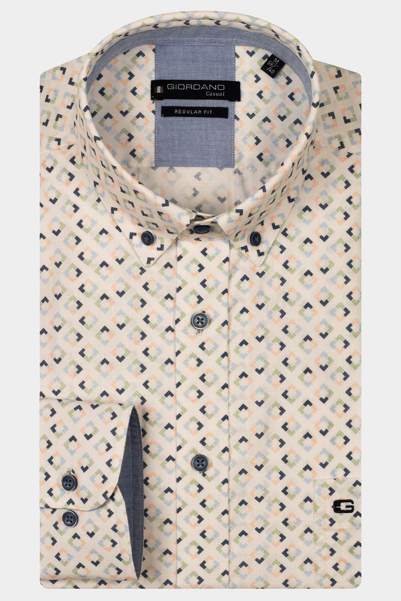 Giordano Casual hemd lange mouw Groen Ivy long sleeve button down l 517035/70