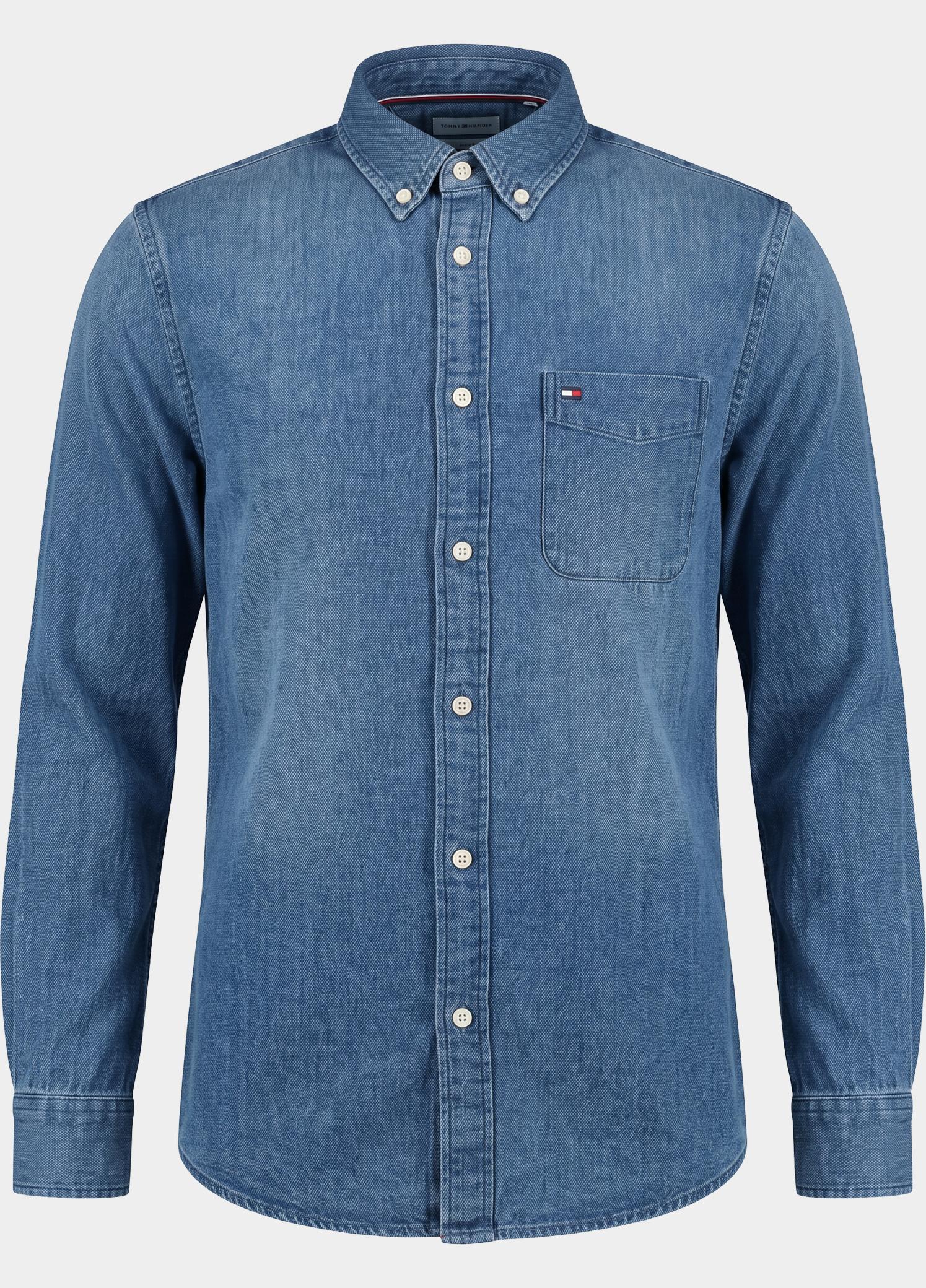 Tommy Hilfiger Overhemd heren Blauw Indigo Dobby RF Shirt MW0MW44581/1A4