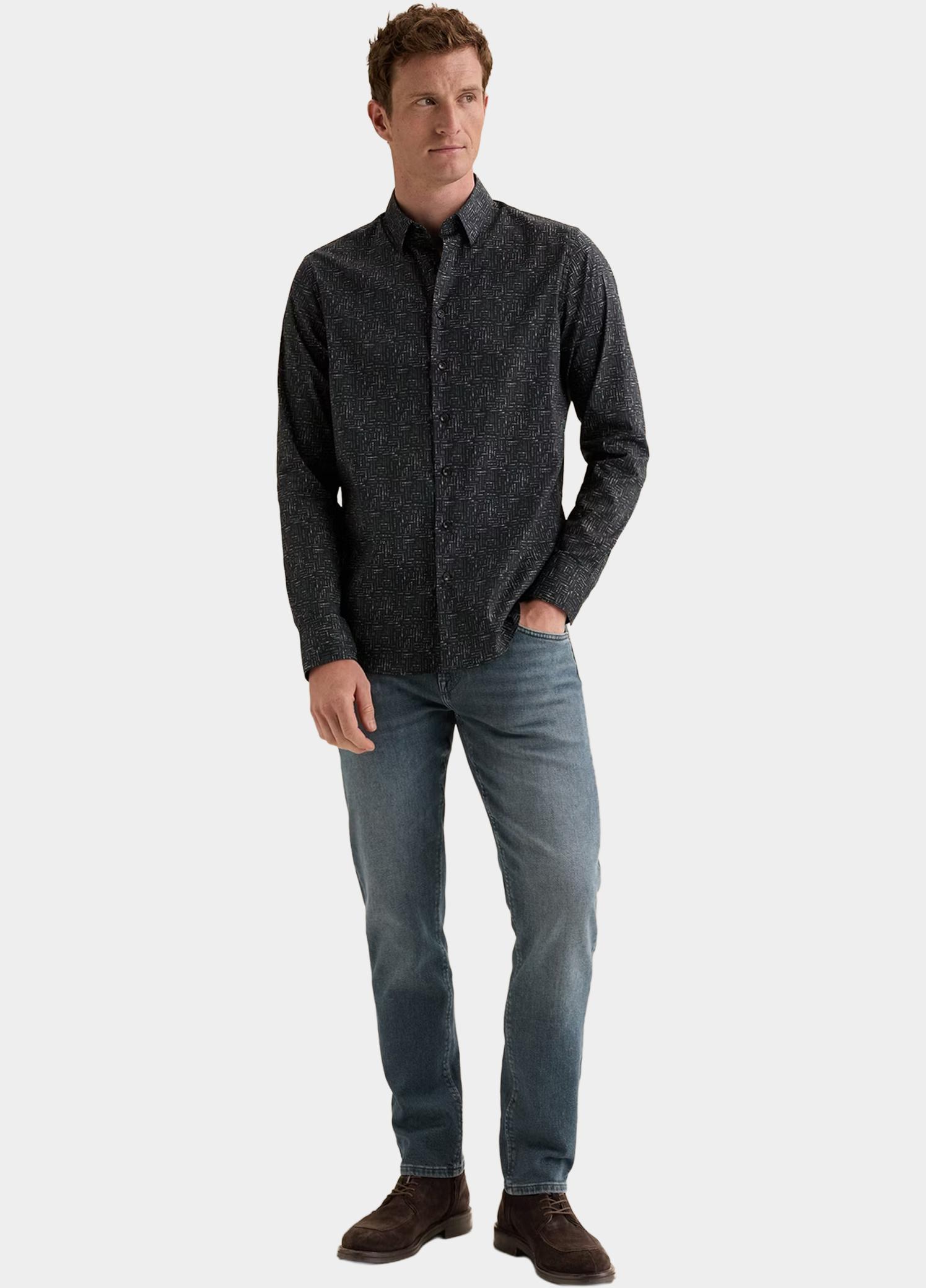 Vanguard Overhemd heren Groen Long sleeve shirt Print on po VSI2608204/5073