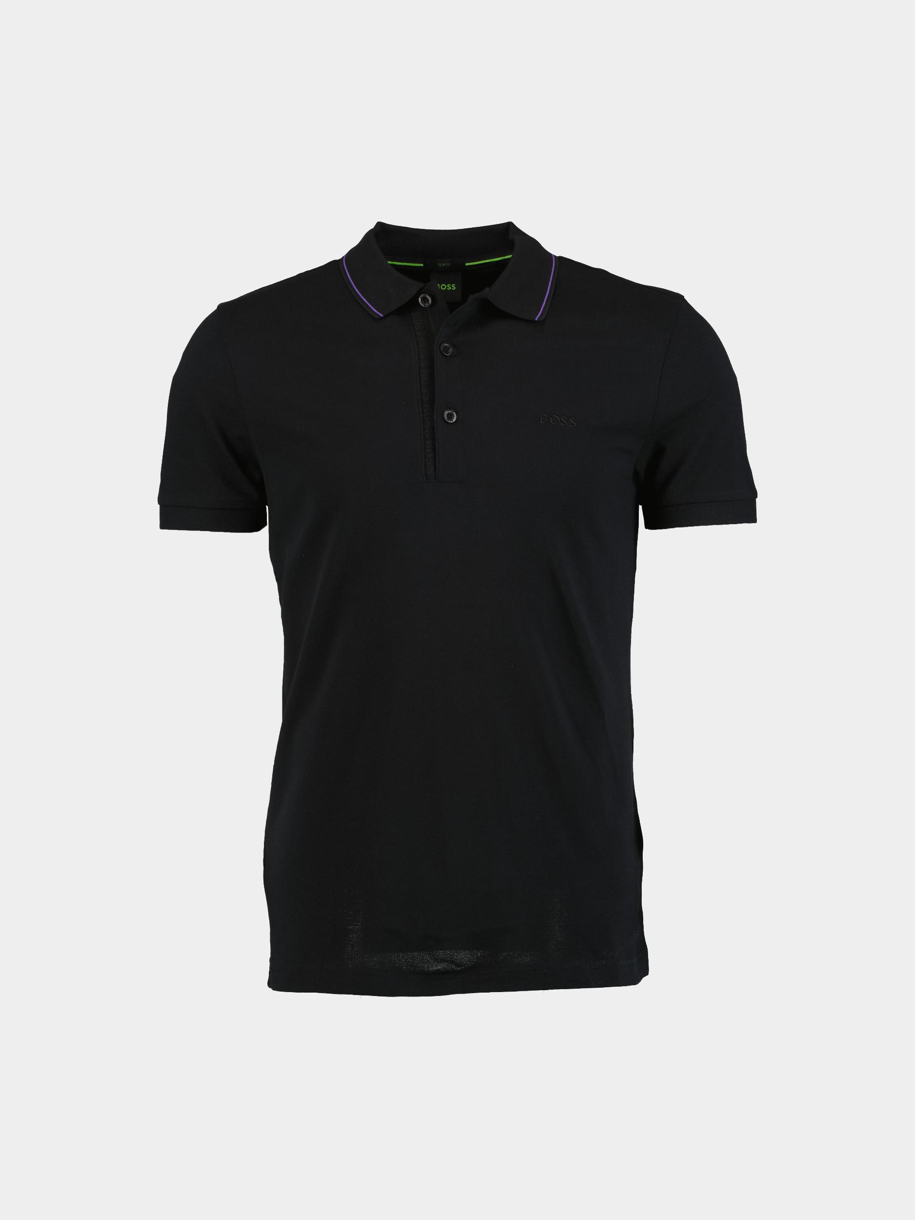 BOSS Green Polo korte mouw Zwart Paule 4 10258215 01 50506195/006