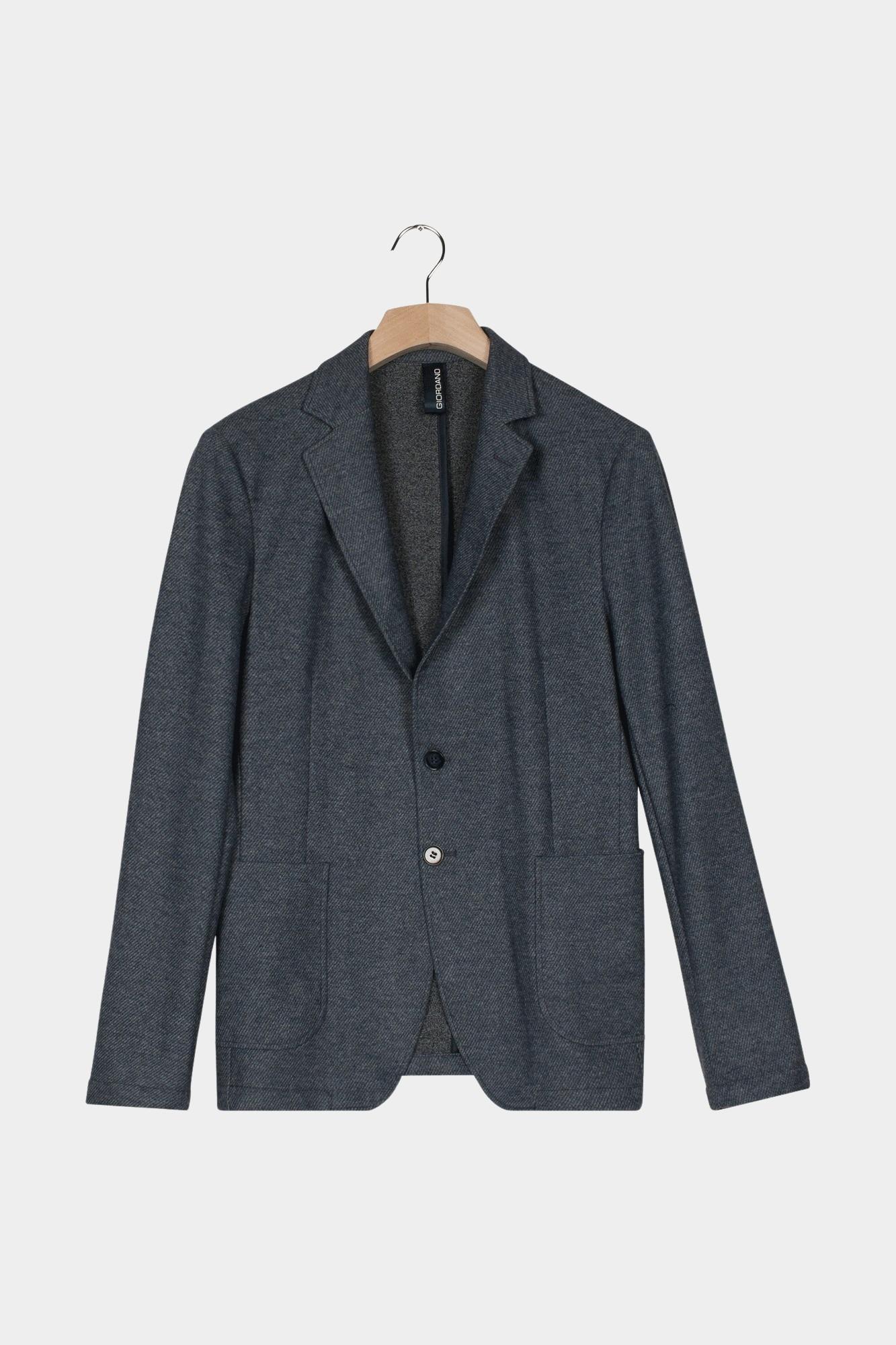 Giordano Blazer Blauw Trevi Shirt Jacket Knitted Wo 522609/60